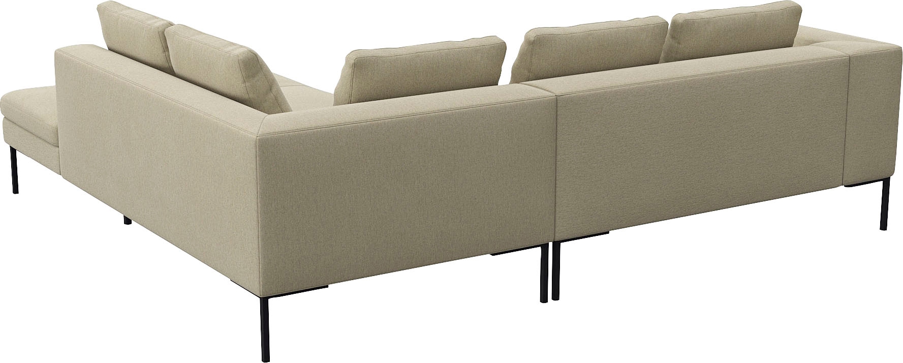 FLEXLUX Ecksofa »Loano, superbequemer Sitzkomfort durch Kaltschaum im Sitz, L-Form«, modernes Sofa, frei im Raum stellbar, lose Kissen, hoher Fuß