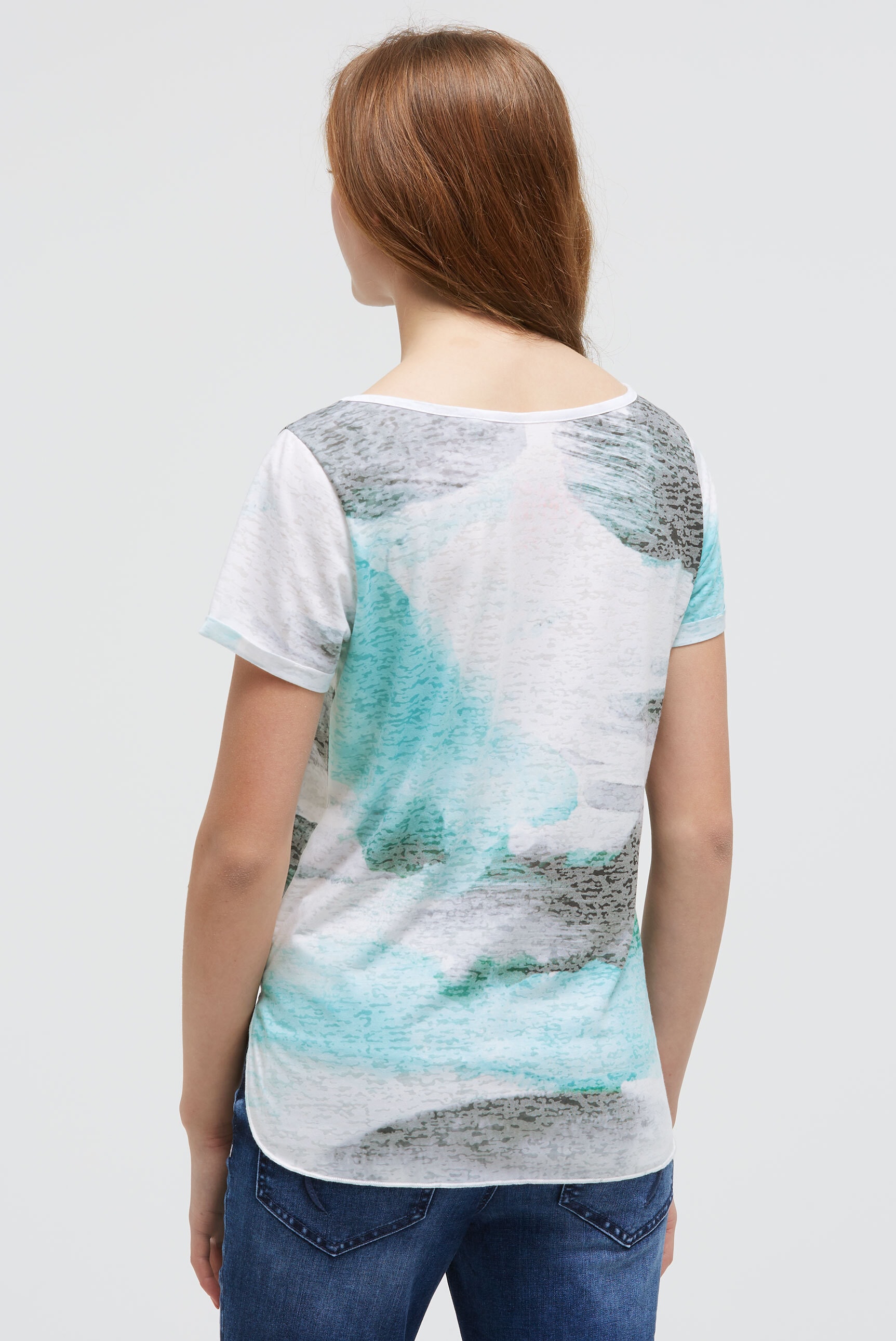 SOCCX Rundhalsshirt, mit Turn-Up-Ärmel