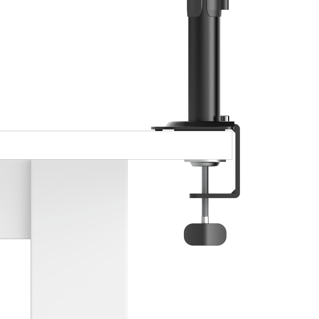 Hama Monitor-Halterung »Monitorhalterung höhenverstellbar für 13-35 Zoll Monitore« bis 89 cm Zoll 360° Rotation, VESA, Kabelmanagement, Klemmmontage, Stahl