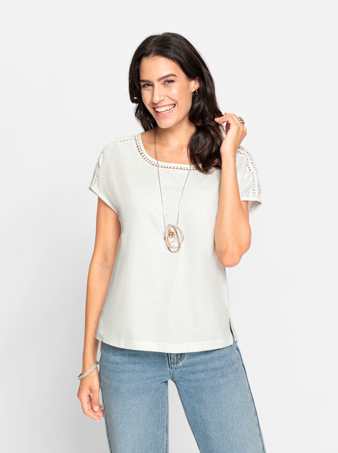 Inspirationen Rundhalsshirt "Rundhals-Shirt", 1 Stk. günstig online kaufen