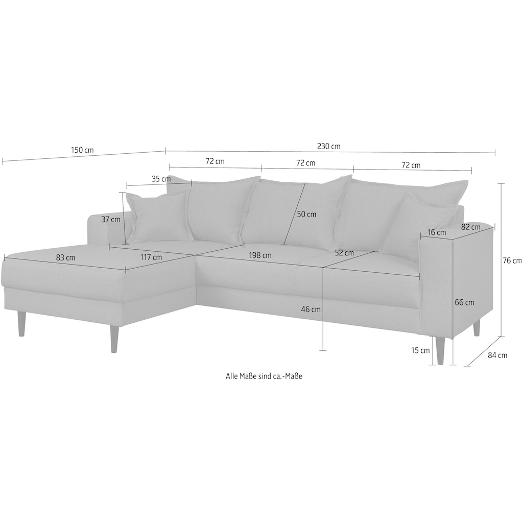 Home affaire Ecksofa »VEYRAS L-Form«