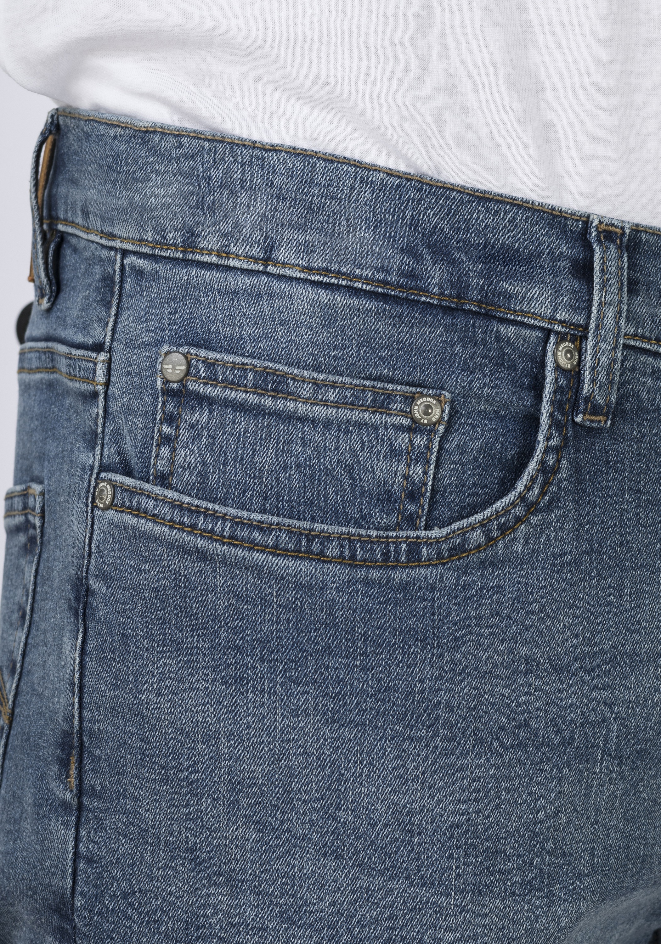 Thumbnail - HERO by John Medoox 5-Pocket-Jeans "Phoenix Denim Big Straight Cut Stretch Jeans" Straight Fit Casual Clean Wash Denim J...