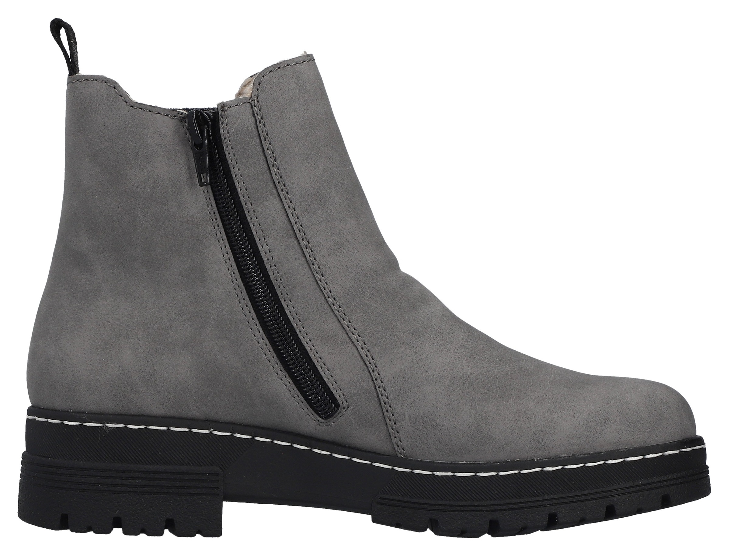 Rieker Chelseaboots, Winterstiefelette, Winterboots, Blockabsatz, mit Stretcheinsatz