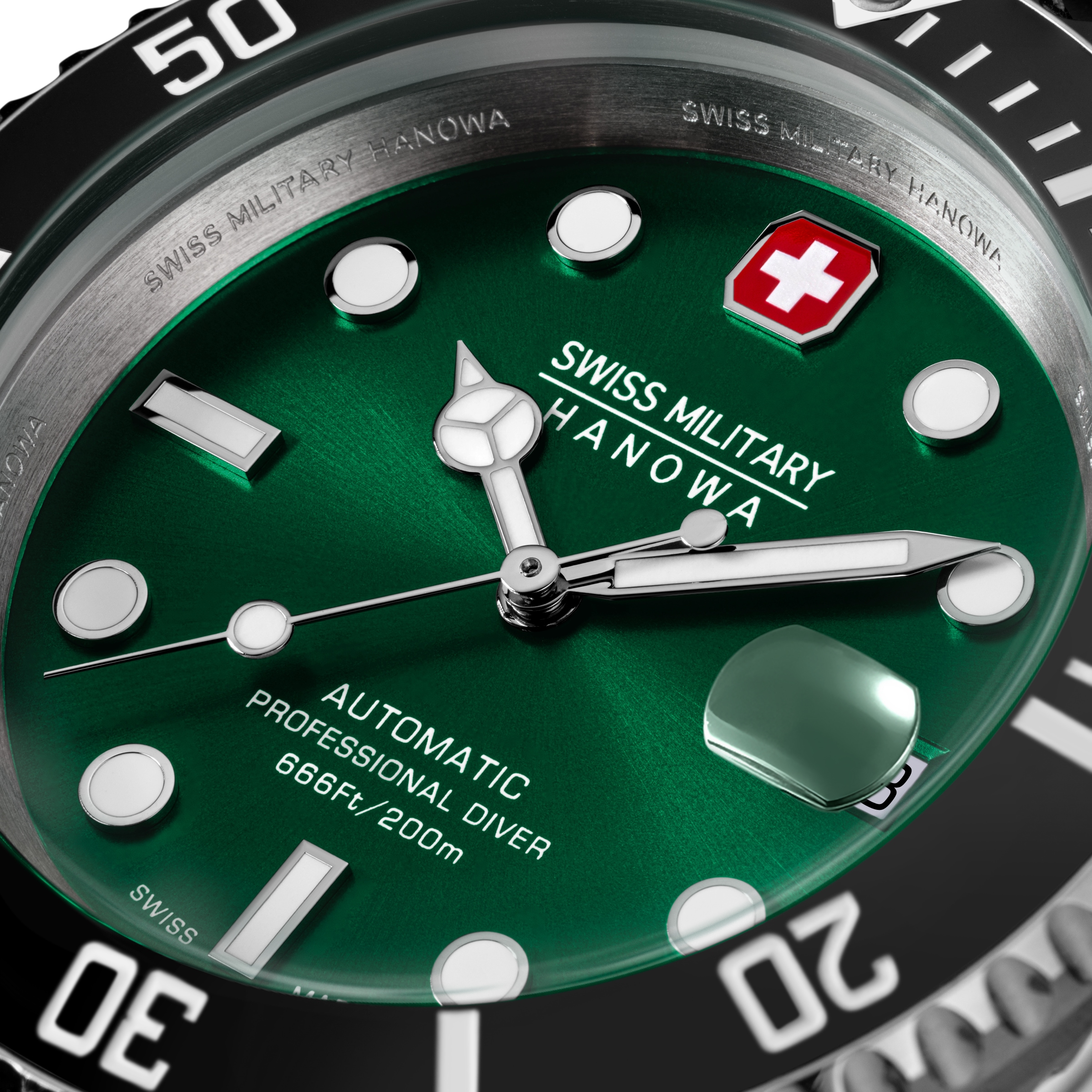 Swiss Military Hanowa Automatikuhr »Sealord« Armbanduhr, Herrenuhr, Swiss Made, Mechanische Uhr, Edelstahlarmband