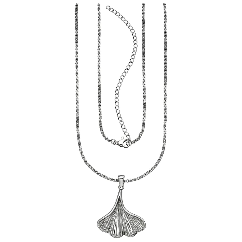 JOBO Kette mit Anhänger »Ginkgo-Blatt« Edelstahl 60 cm JOBO Kette mit Anhänger »Ginkgo-Blatt« Edelstahl 60 cm