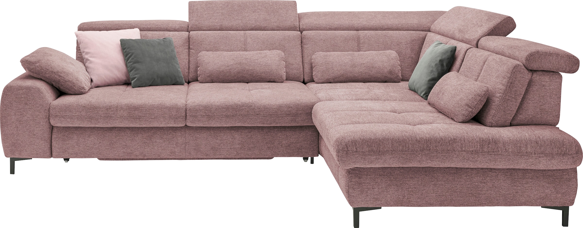 set one by Musterring Ecksofa Kaltschaumpolsterung, Flachgewebe, whlw. mit Funktionen, Sitzhöhe 49