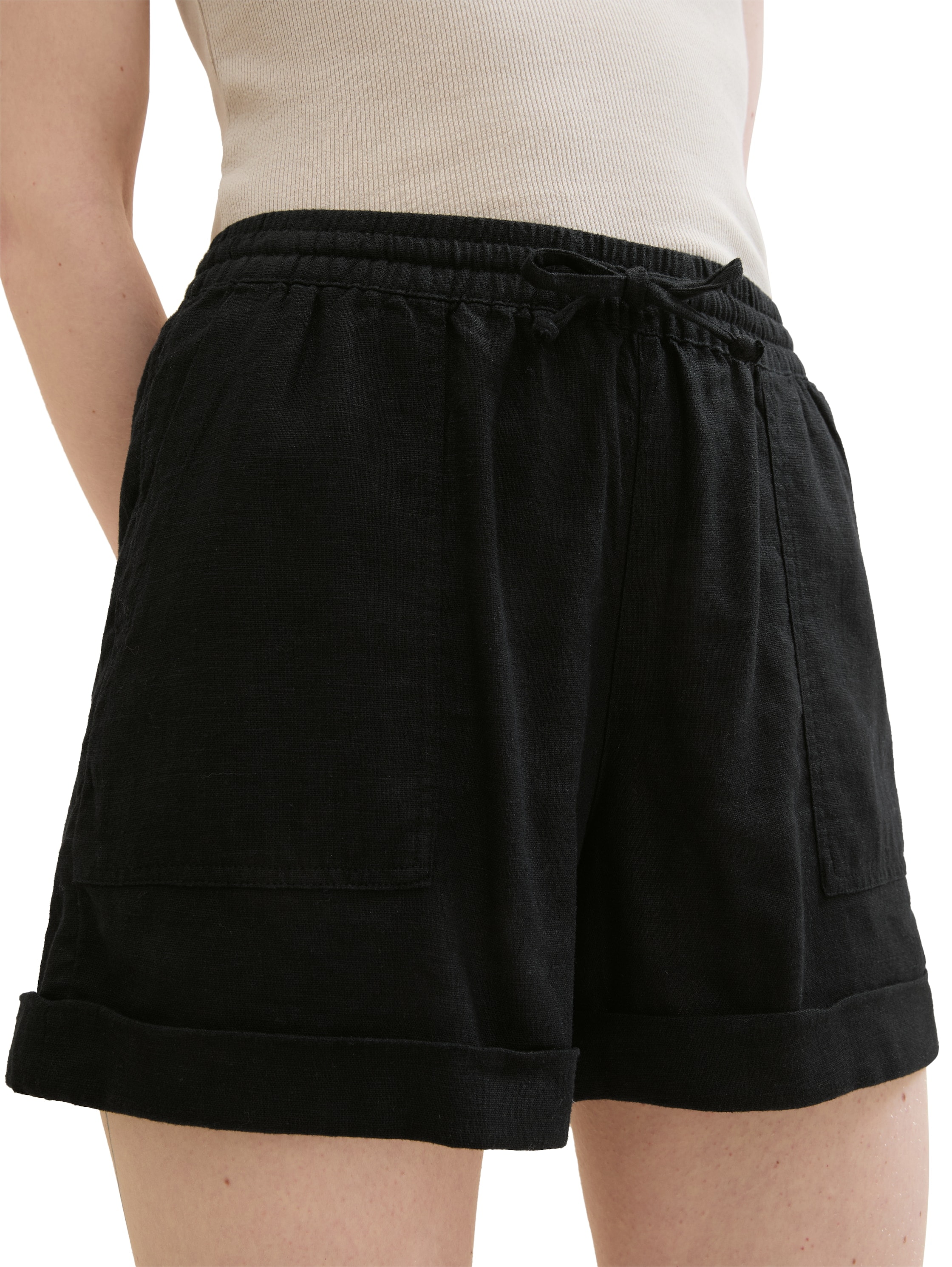 TOM TAILOR Denim Shorts, mit seitlichen Eingriffstaschen