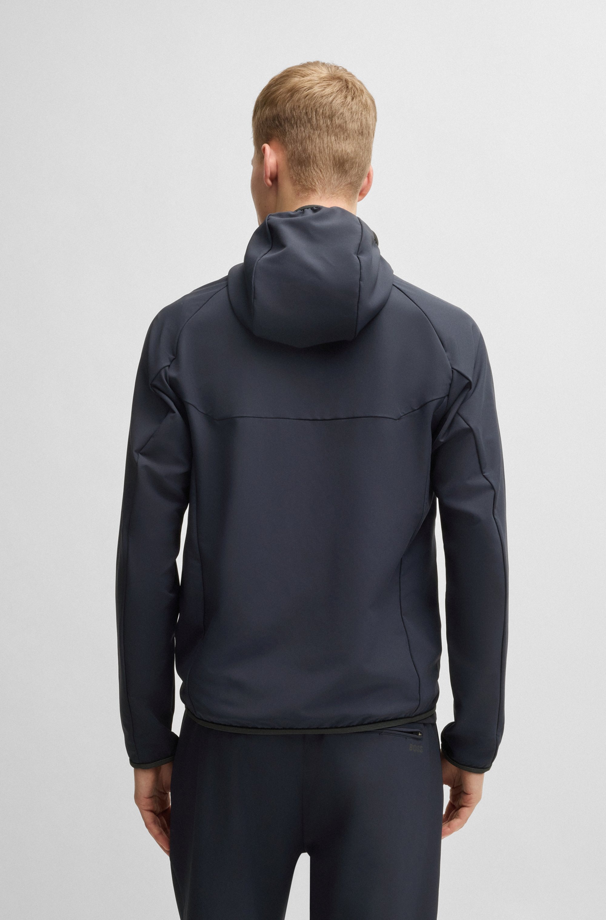 Thumbnail - BOSS GREEN Funktionsjacke "L Commuter" mit Kapuze wasserabweisend Funktionsjacke mit gummiertem Label 4 Wege Stretch