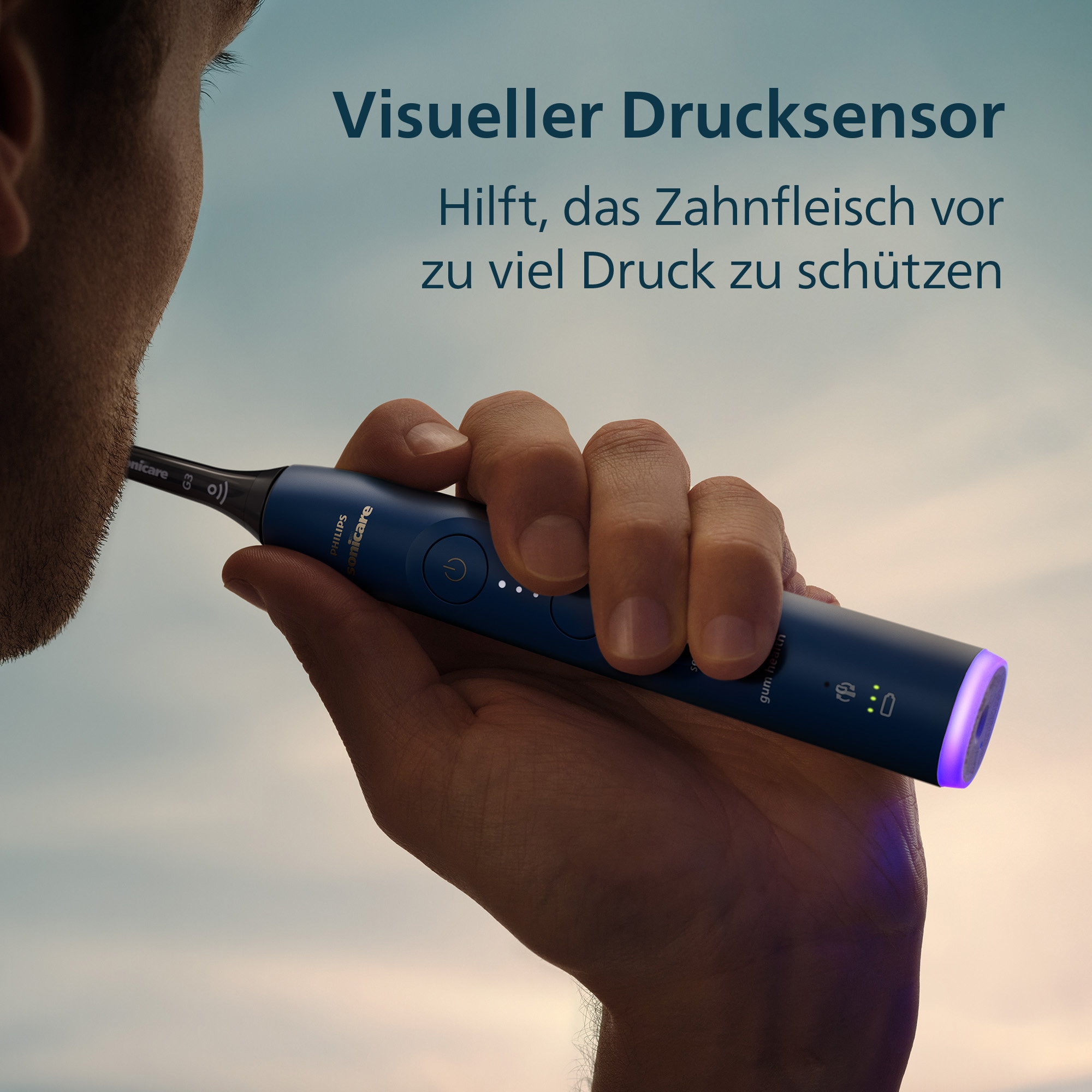 Philips Sonicare Elektrische Zahnbürste »Series 7100 HX7423/08« 4 Stk. Aufsteckbürsten mit visueller Andruckkontrolle, 4 Putzmodi und 3 Intensitätsstufen