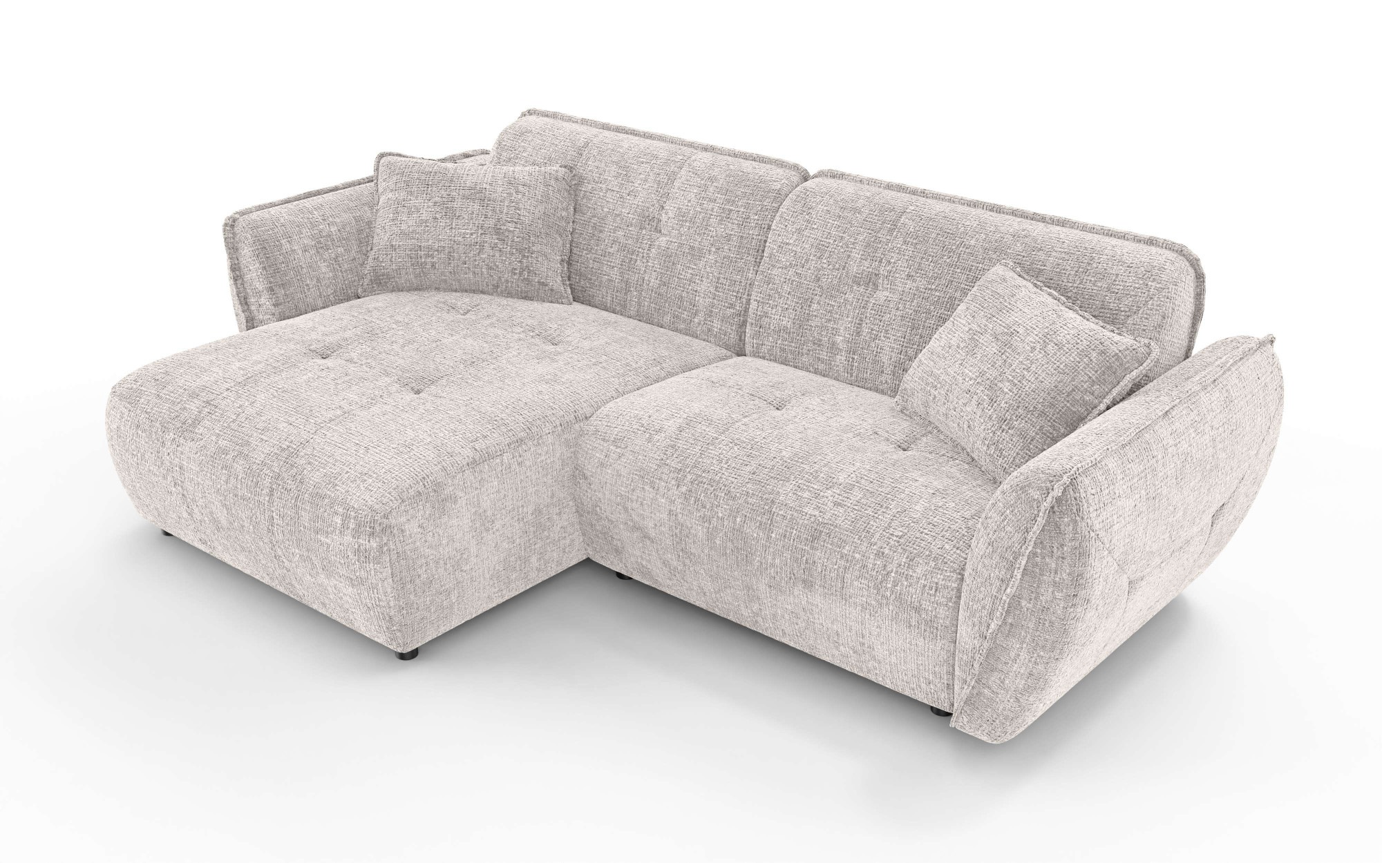 Home affaire Ecksofa "MIRELDA L-Form mit Steppungen, Recamiere rechts/links günstig online kaufen