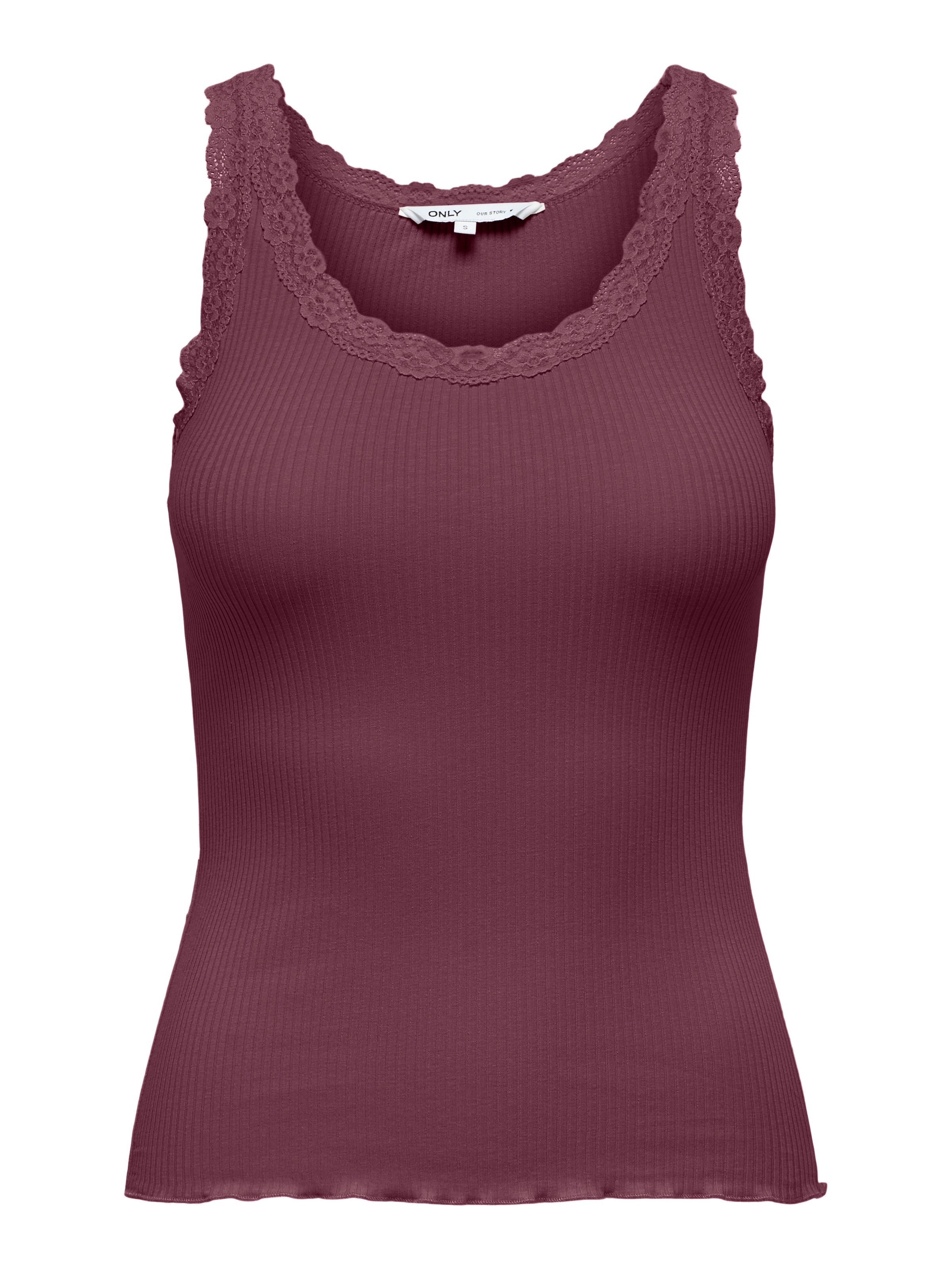 ONLY Tanktop "ONLSARA – Tanktop mit Spitzendetail am Ausschnitt" regular fi günstig online kaufen