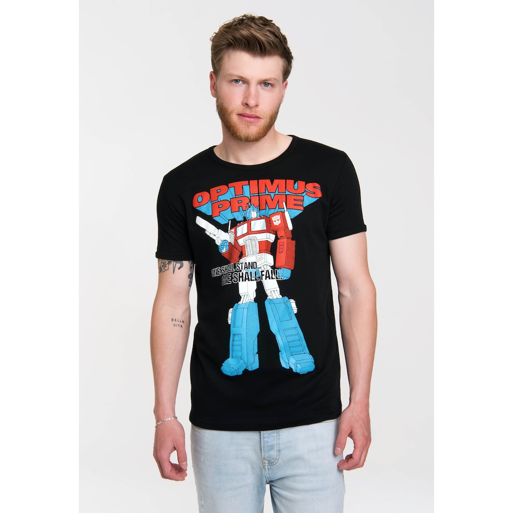 LOGOSHIRT T-Shirt »Transformers Oprimus Prime One Shall Stand« mit Optimus Prime-Print