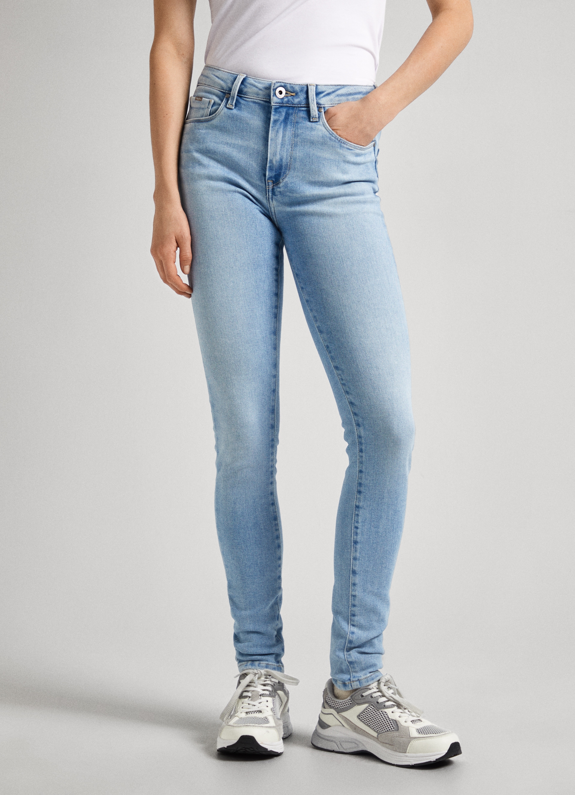 Pepe Jeans Skinny-fit-Jeans, in Used-Optik