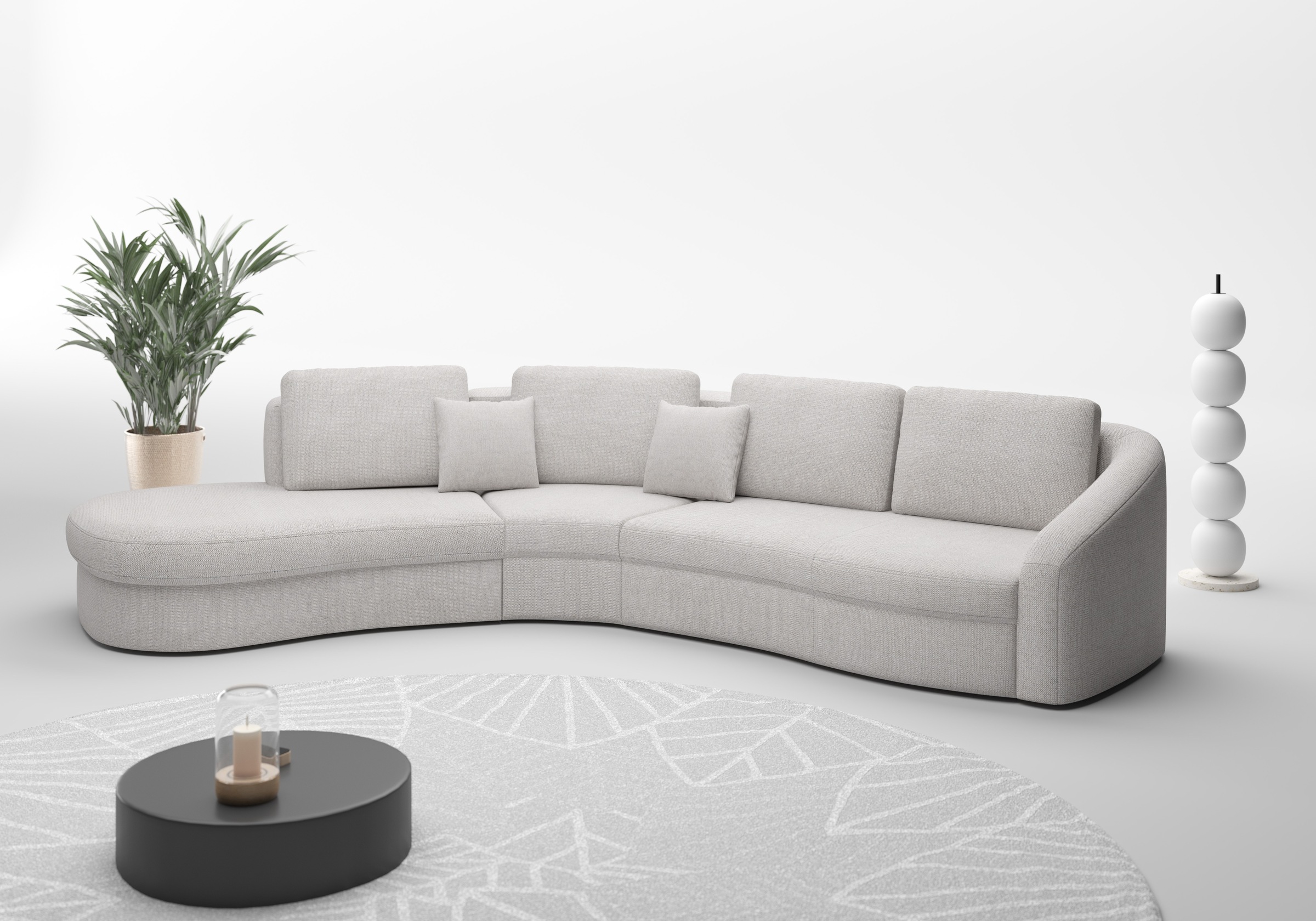 Ecksofa SIT & MORE "Jazz L-Form", beige (linen), B:366cm H:88cm T:230cm, 100% Polyester, Sofas, Ecksofa, In weiteren Größen erhältlich