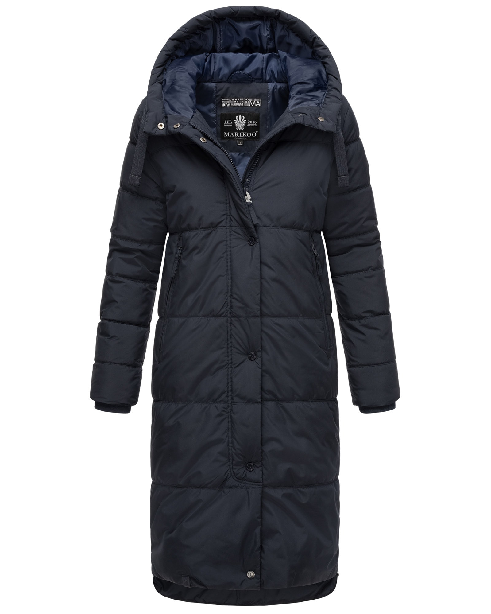 Marikoo Winterjacke »Soranaa«, langer Winter Mantel mit Kapuze