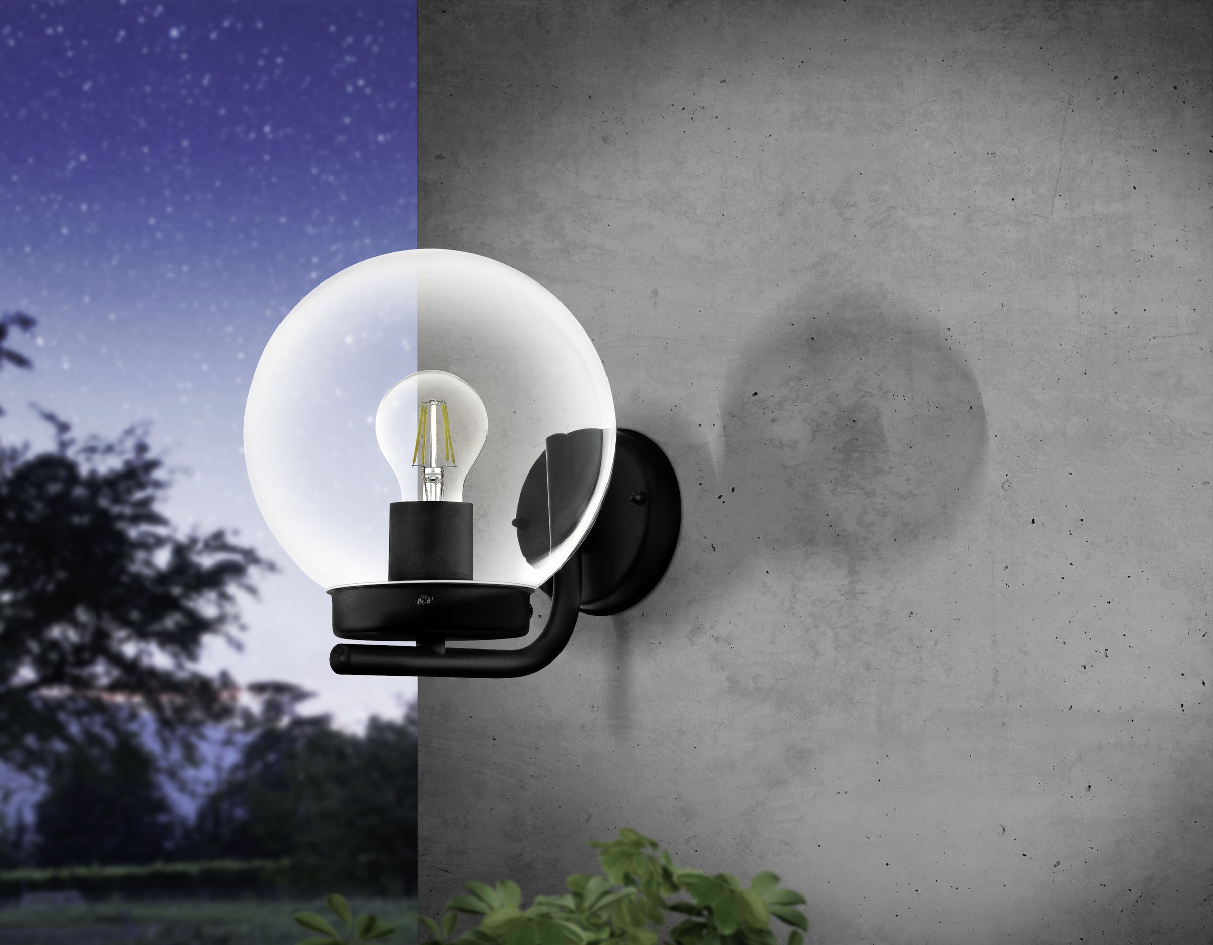 EGLO Wandleuchte »TAVERNA Wandlampe - Stahl verzinkt - E27 - 1X28W - IP44« E27 1 Stk. Außenbeleuchtung, Außenwandleuchte, Terrasse, L20 x H23 x AL27 cm