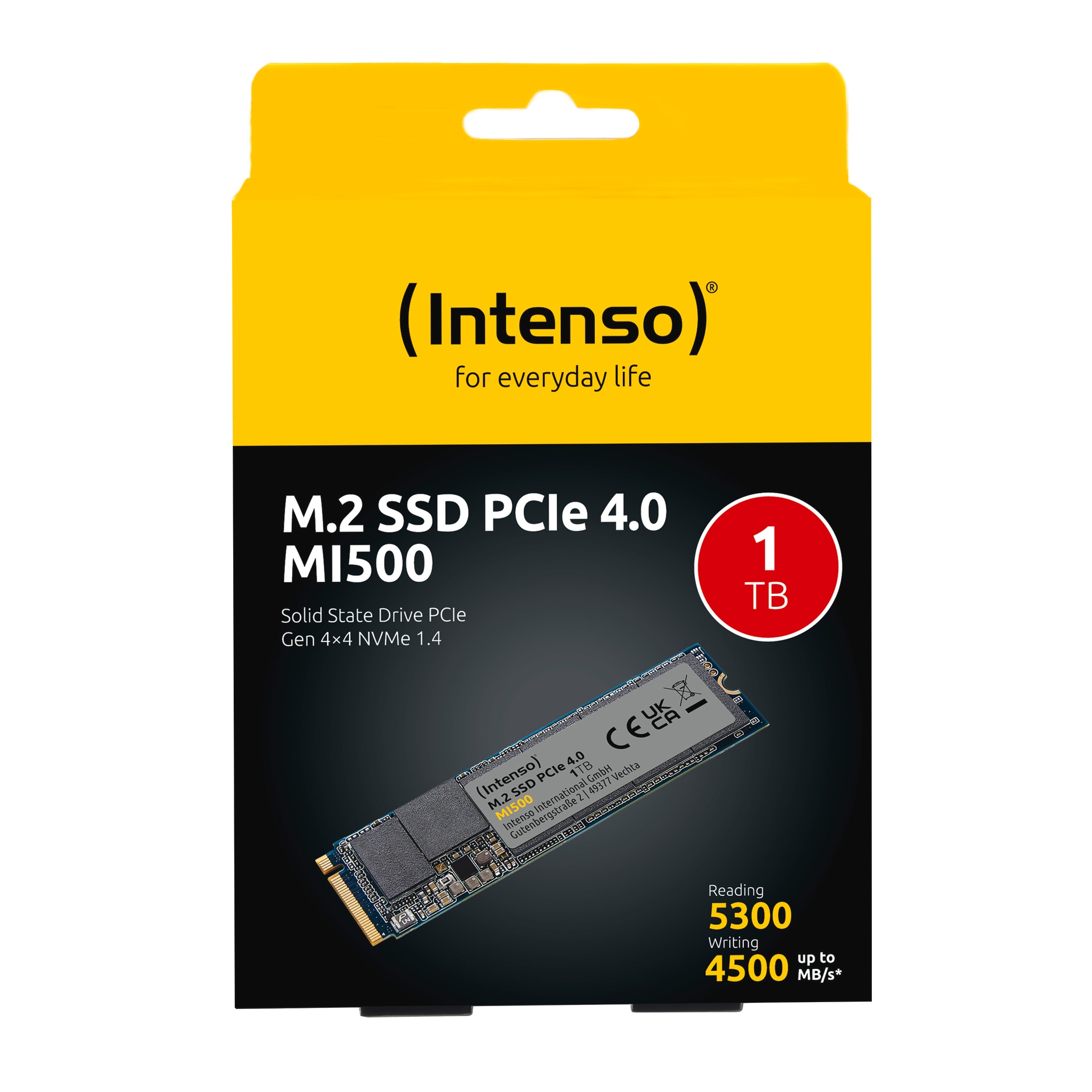 Intenso SSD-Festplatte »M.2 SSD PCIe 1 TB MI500«, Anschluss M.2 PCIe 4.0
