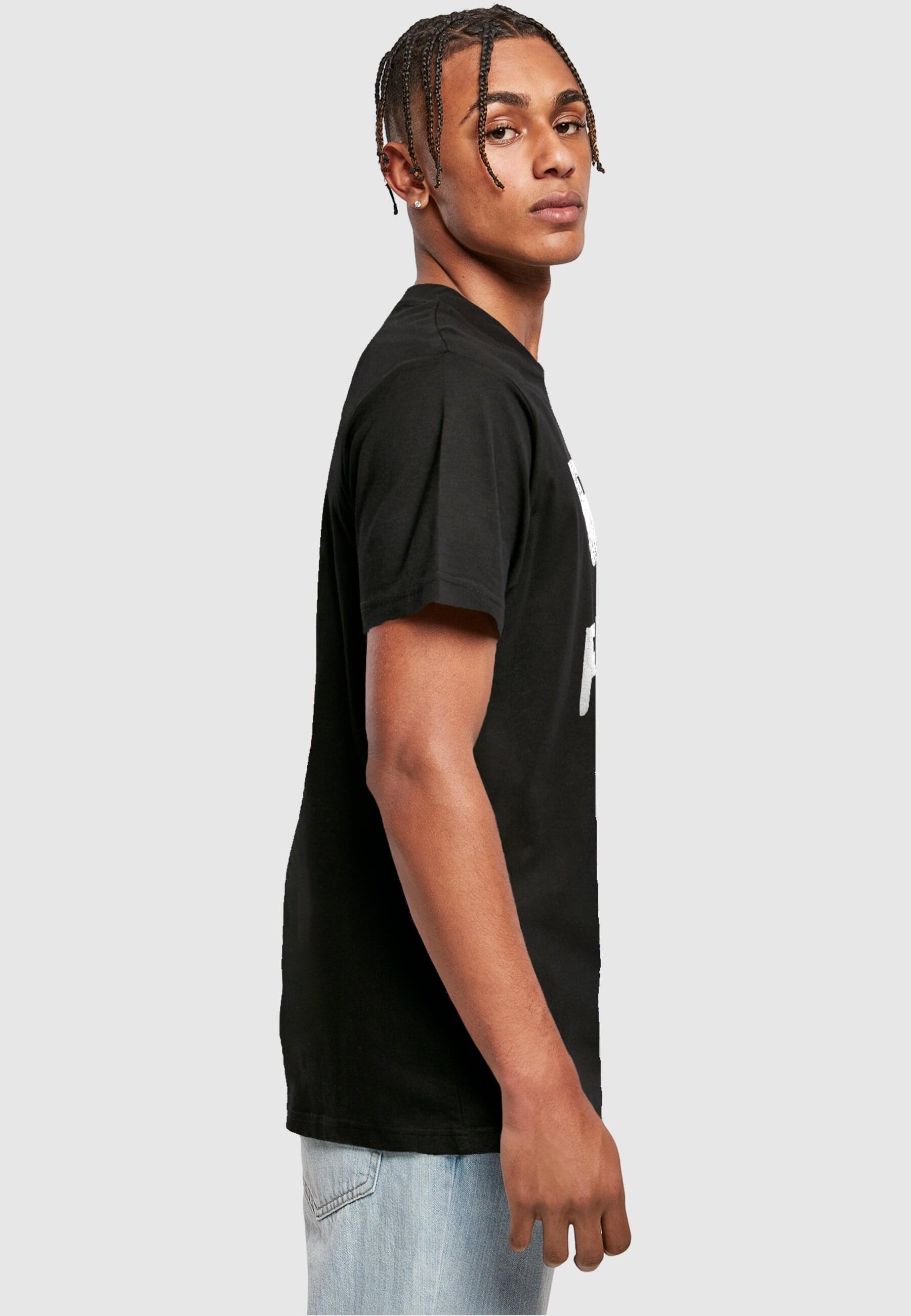 Merchcode T-Shirt »Merchcode Herren Peanuts - Rebel with paws T-Shirt Round Neck«, (1 tlg.)