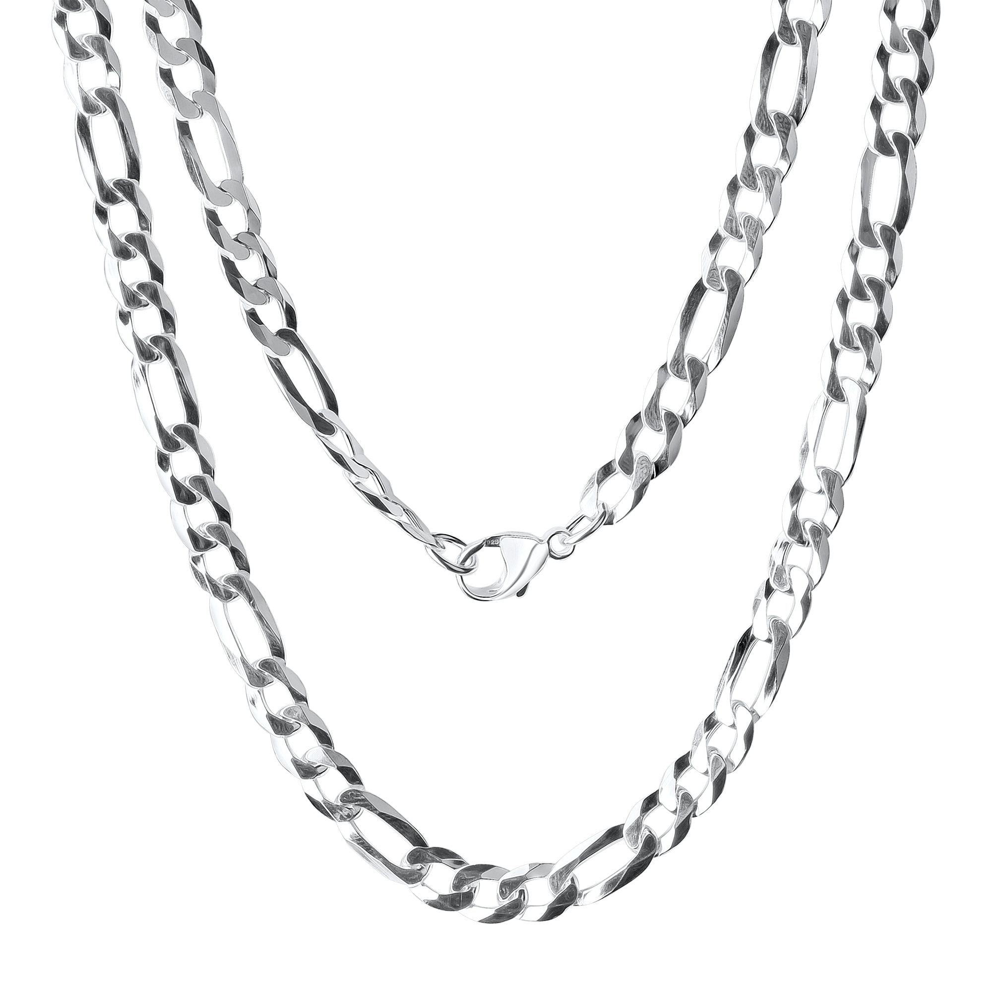 Collierkettchen »925/- Sterling Silber weiß Figarokette 50 cm«