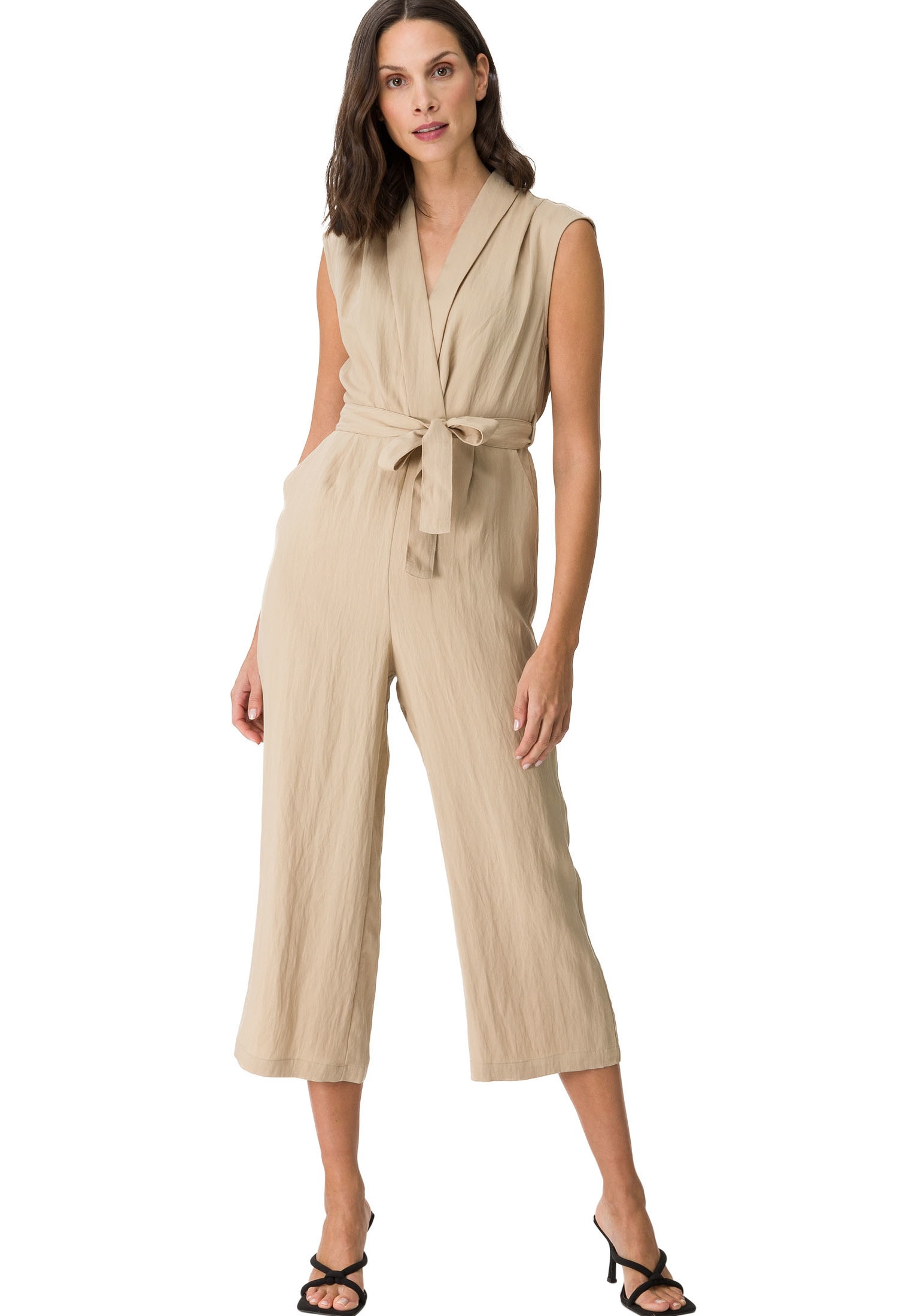 Overall »zero Jumpsuit mit Bindegürtel«, (1 tlg.), Wickeldesign