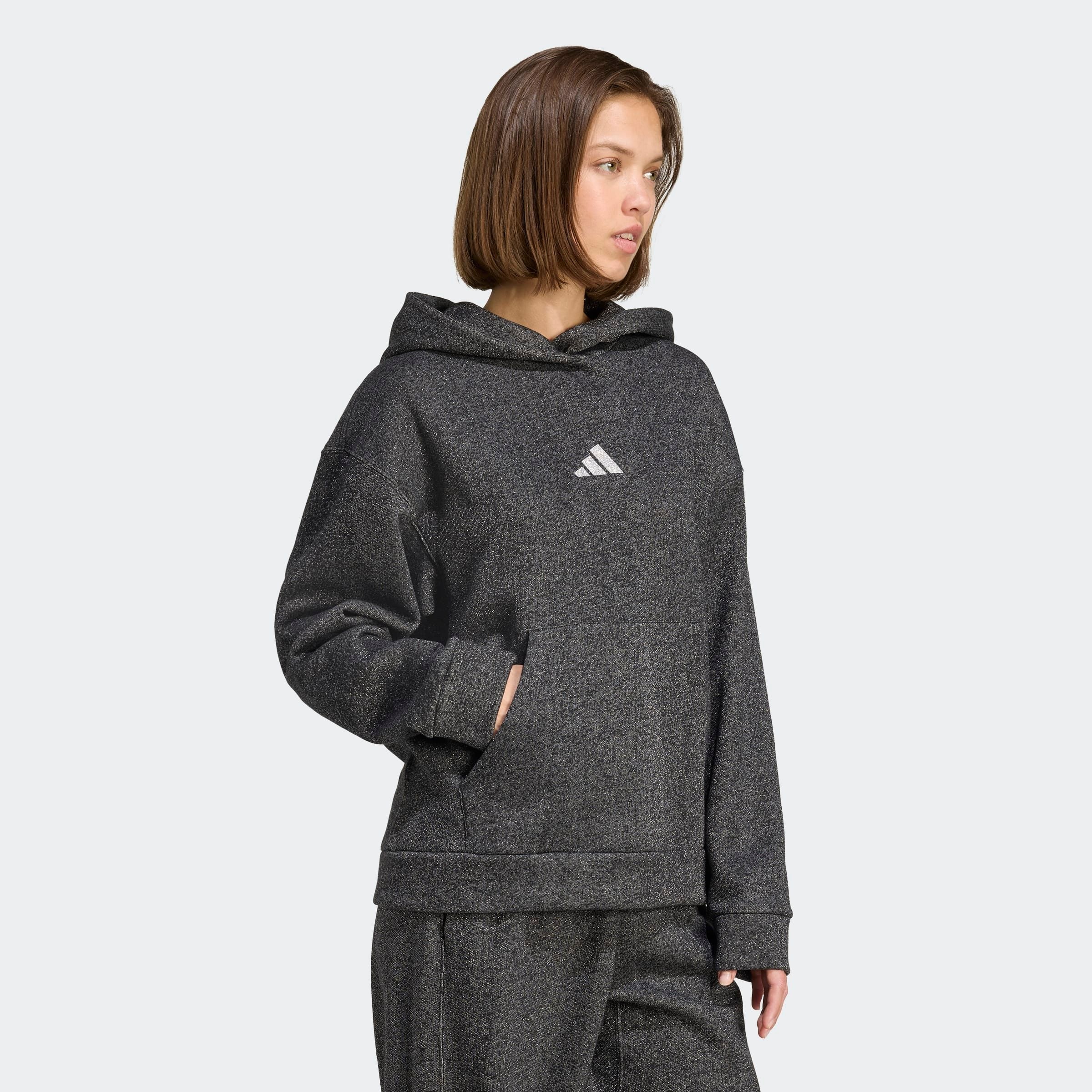 adidas Sportswear Kapuzensweatshirt "ALL SZN HOLIDAY GLITTER FLEECE LOOSE H günstig online kaufen