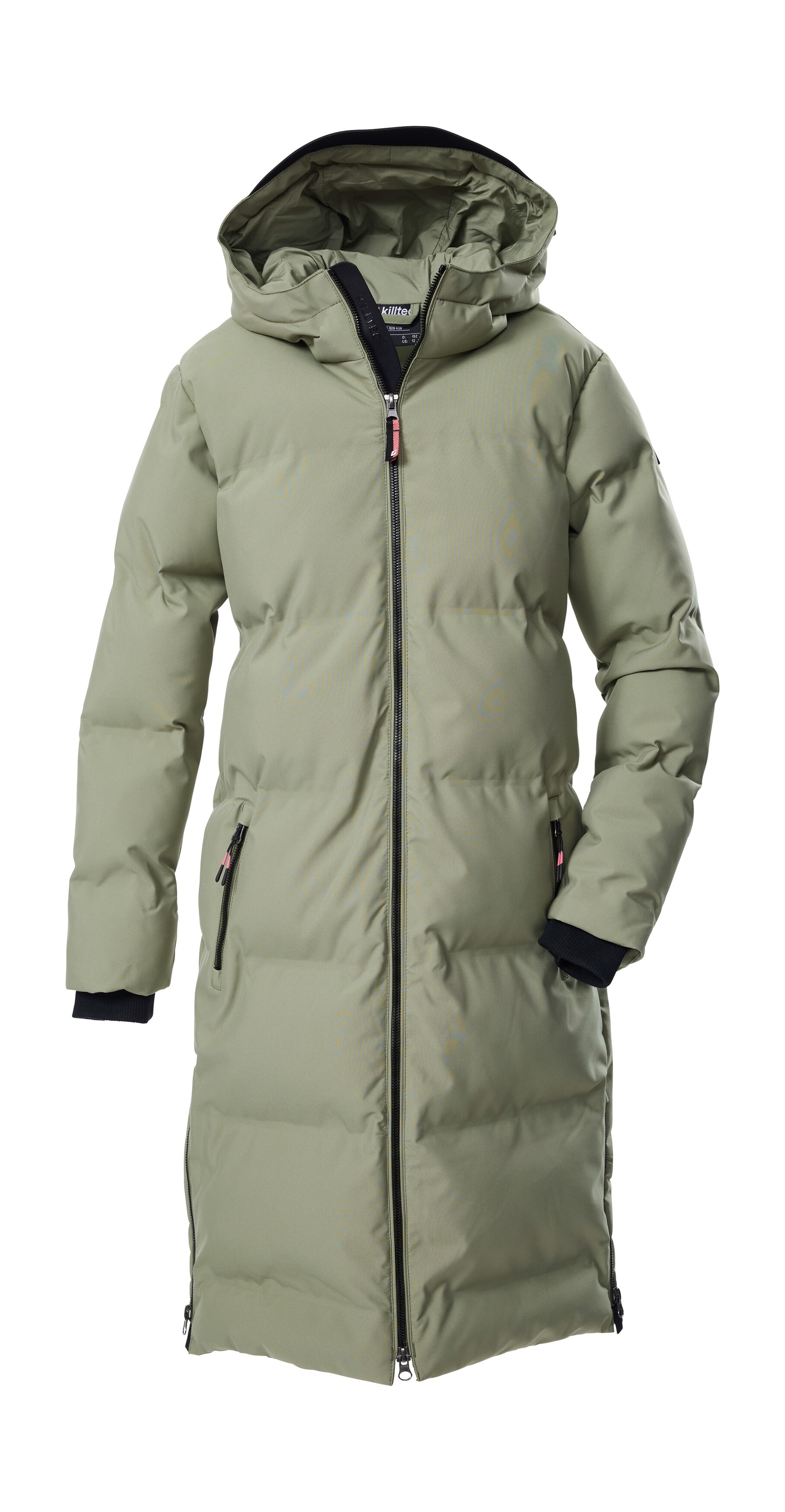Steppmantel KILLTEC "KOW 237 GRLS QLTD CT", Kinder, Gr. 176, grün, Obermaterial: 100% Polyester;Futter: 100% Polyester;Futter 2:;Füllung 1: 100% Polyester/ Füllung 2:, Mäntel Steppmantel, Winddichter, wasserabweisender Kindermantel, reflektierende Element