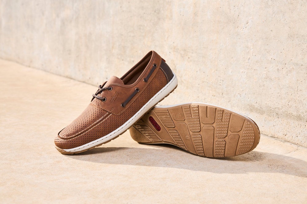 Rieker Bootsschuh Mokassin, Halbschuh, Frühlingsschuh mit Perforation günstig online kaufen