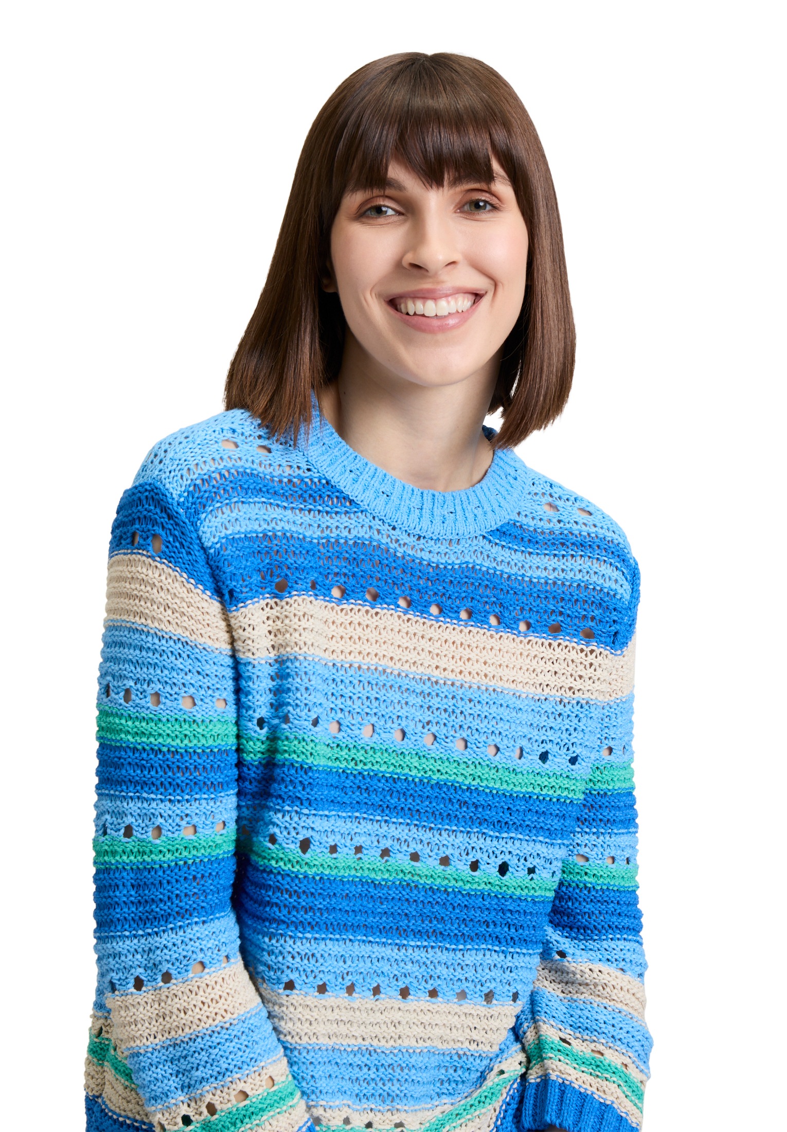Betty Barclay Strickpullover »Betty Barclay Grobstrick-Pullover mit Ringel«, (1 tlg.), Ringel