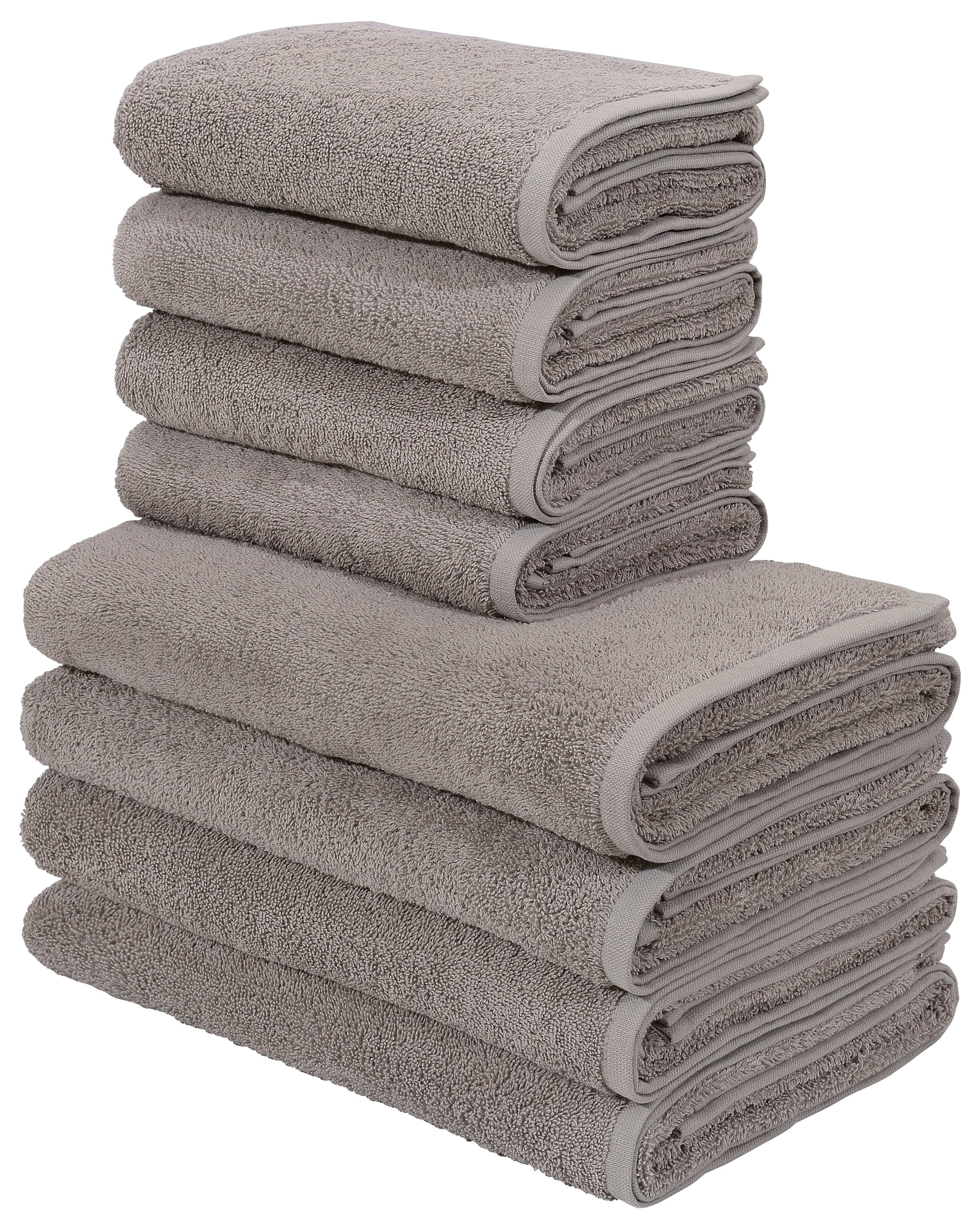 my home Handtuch Set "Merida, 4 Duschtücher 70x140cm, 4 Handtücher 50x100cm günstig online kaufen