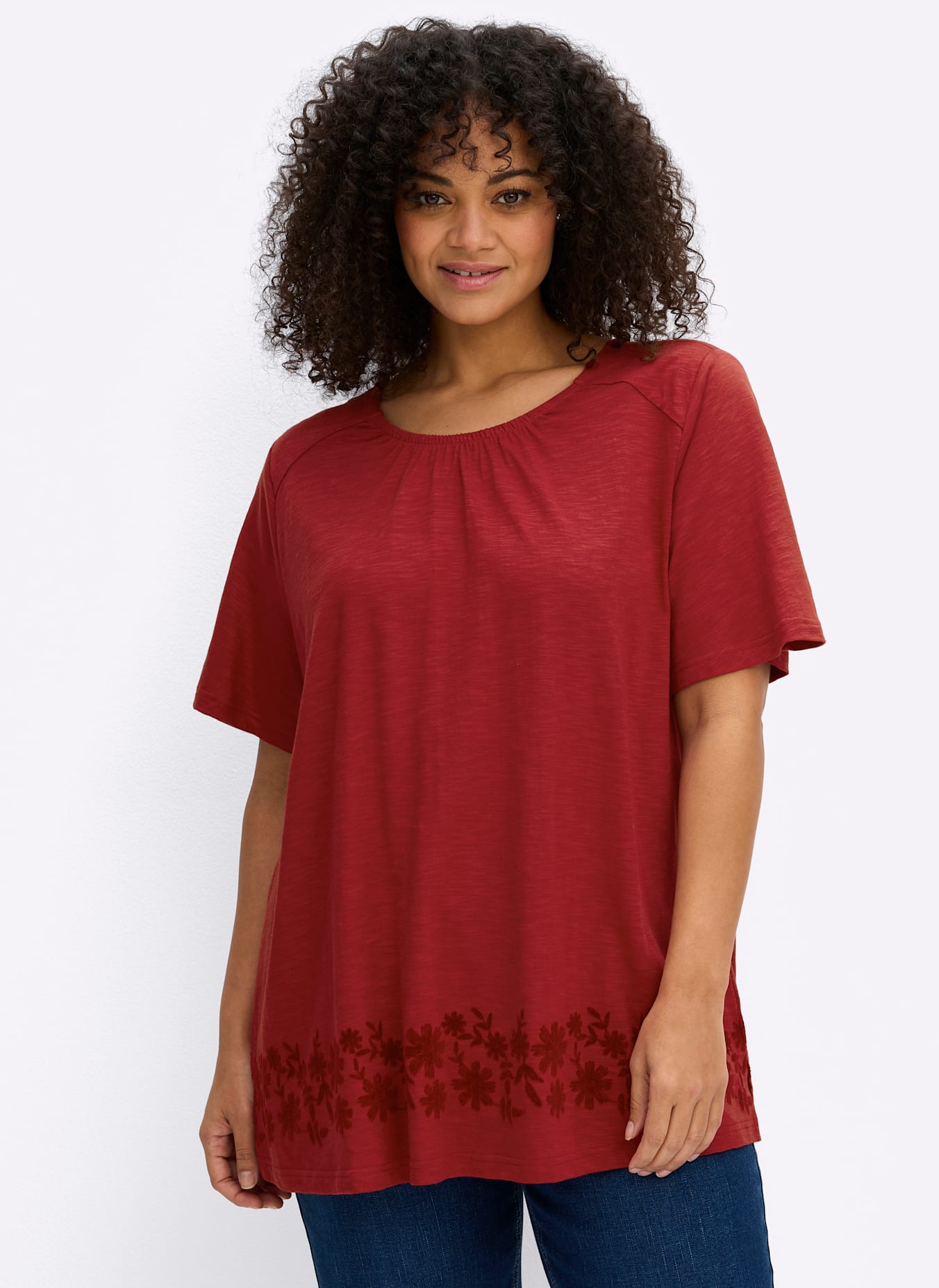 Sheego T-Shirt "Halbarmshirt" 1