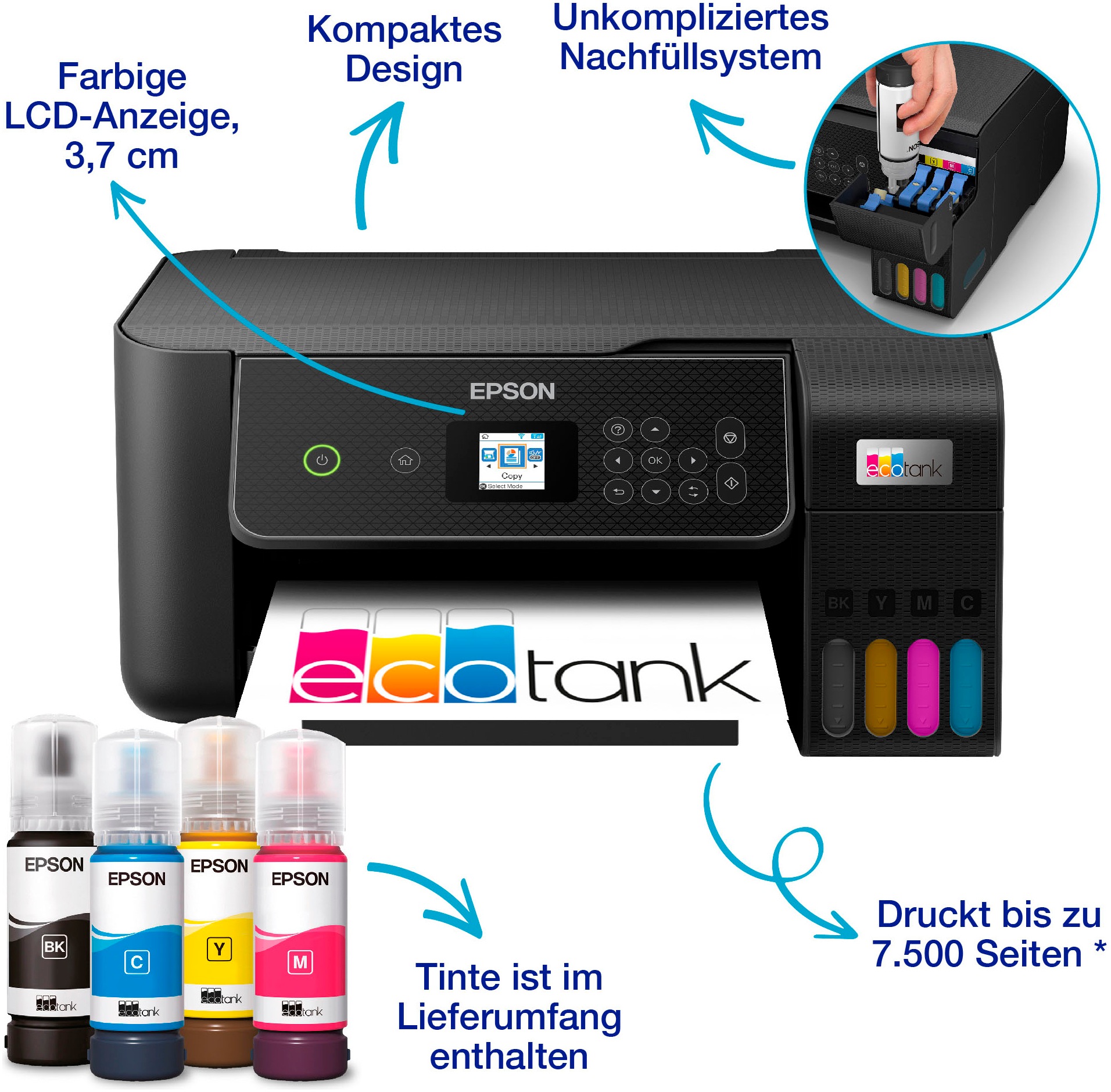 Epson Multifunktionsdrucker »EcoTank ET-2870«