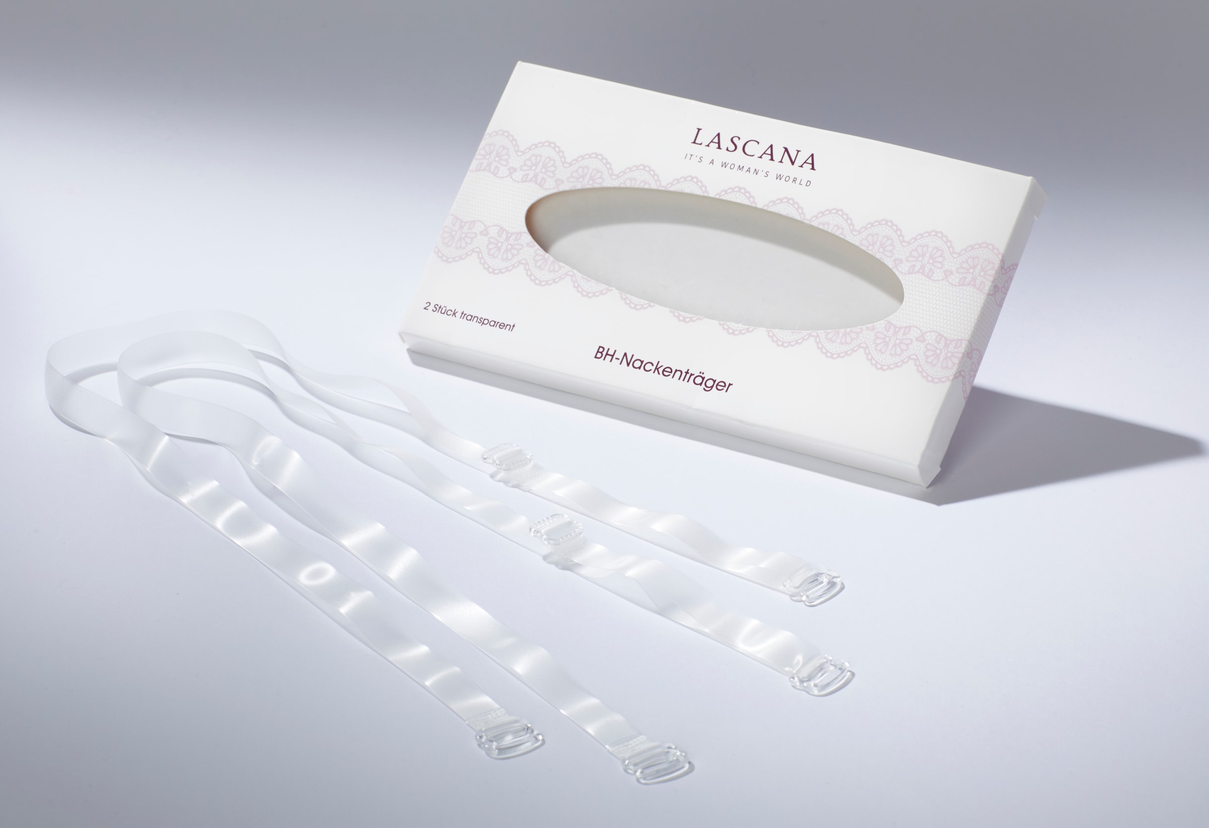 LASCANA Damen BH-Nackenträger, weiß, Kunstfaser, BH-Träger, transparent, leicht austauschbar