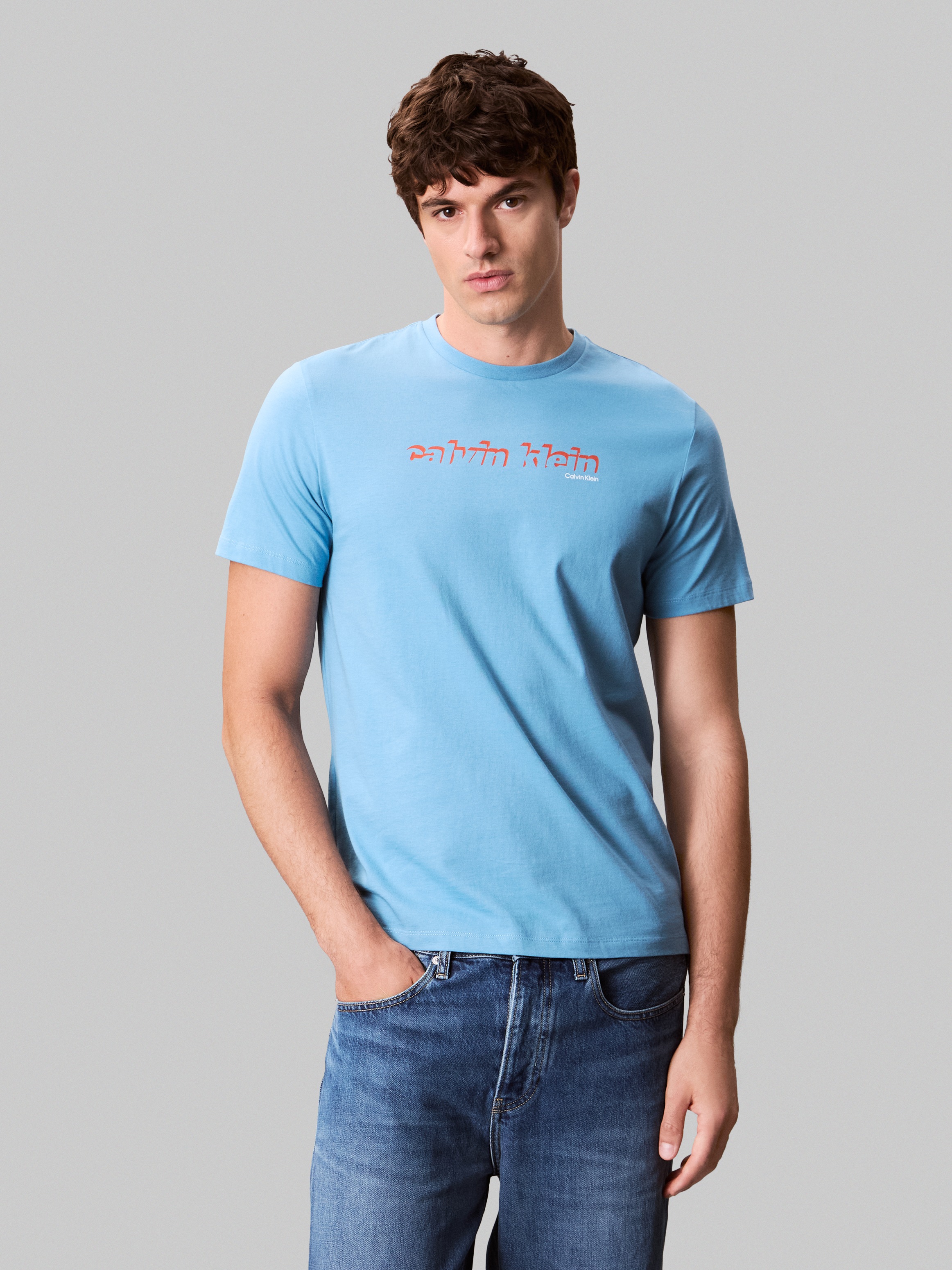 Calvin Klein Jeans T-Shirt "SS 30s E CLVN LN 3D", Mit Rundhalsausschnitt günstig online kaufen