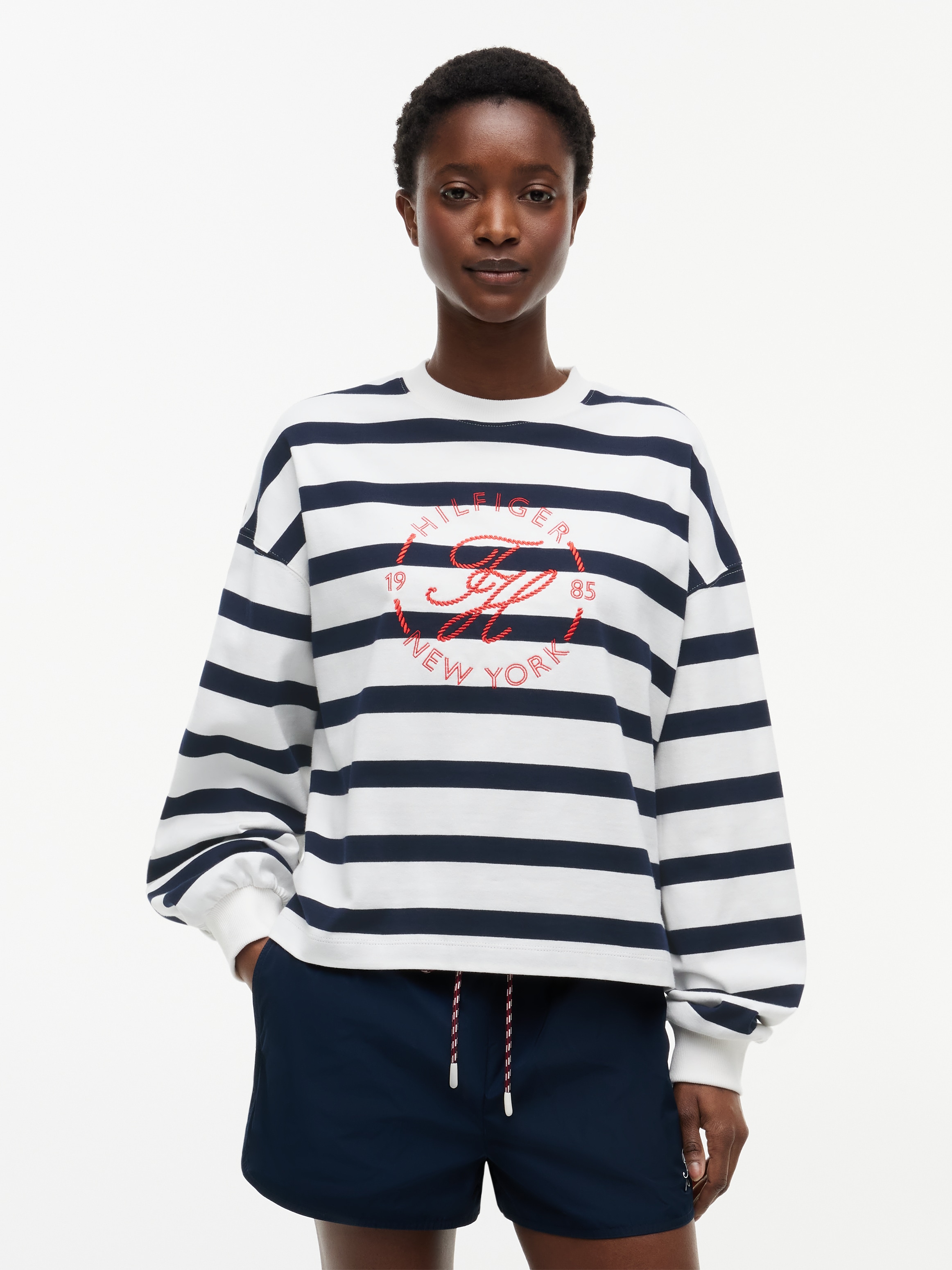 Tommy Hilfiger Sweatshirt "TH Relaxed Fit Rundhals-Sweatshirt", Baumwolle, relaxed fit