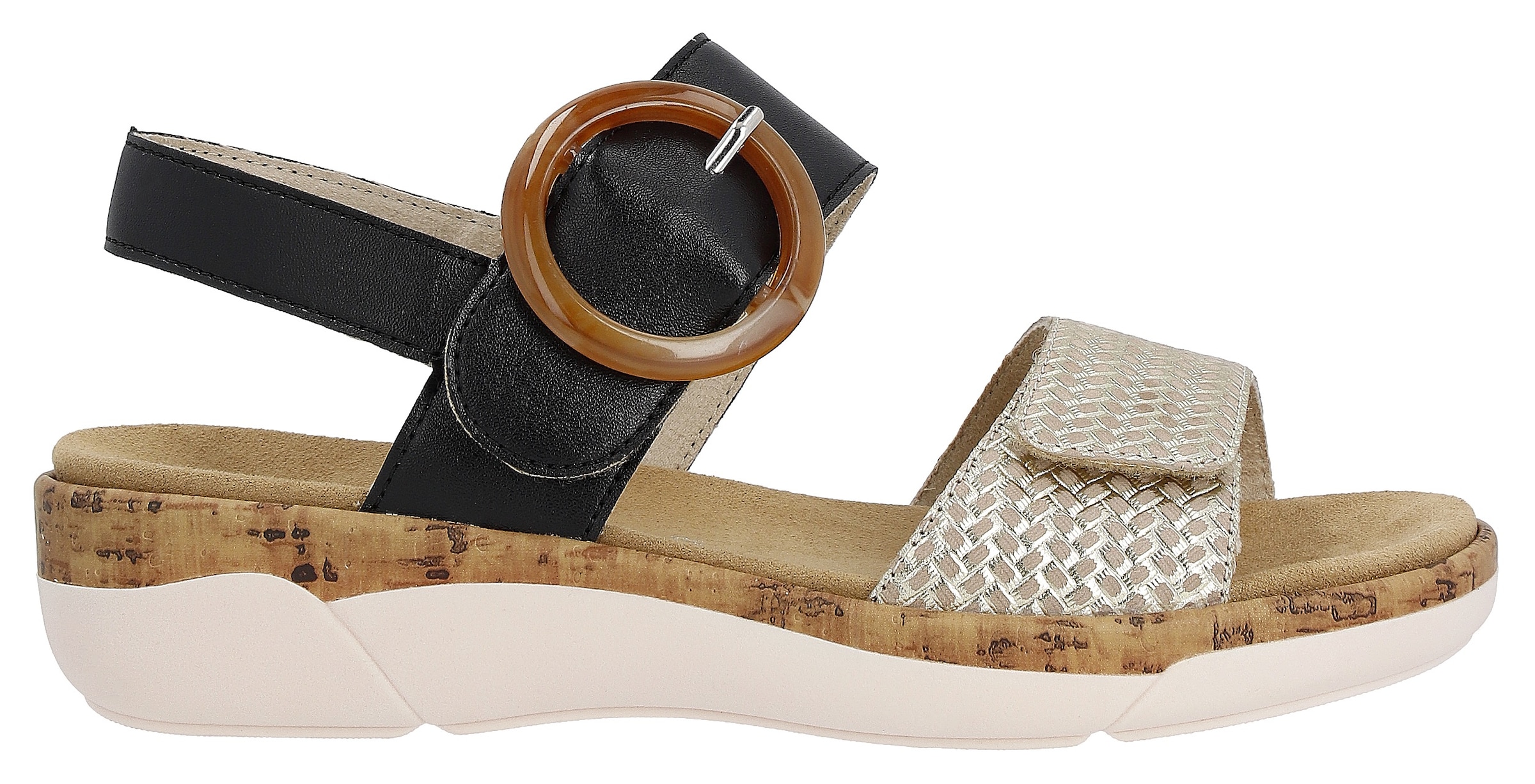 Remonte Sandale, Sommerschuh, Sandalette, Keilabsatz, mit praktischem Klettverschluss