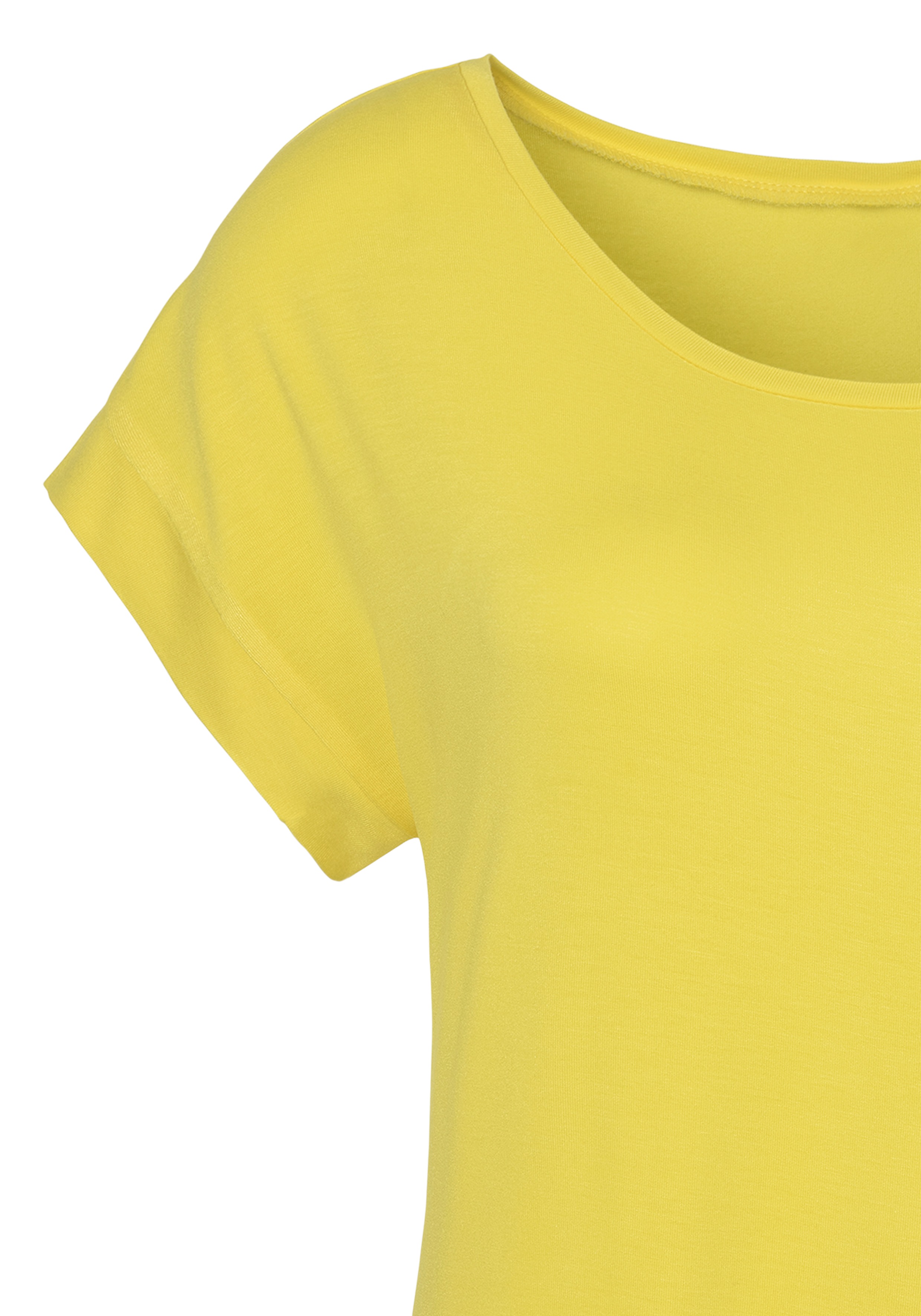 Thumbnail - Vivance Kurzarmshirt "mit Gummizug im Bund", aus weichem Viskose-Stretch