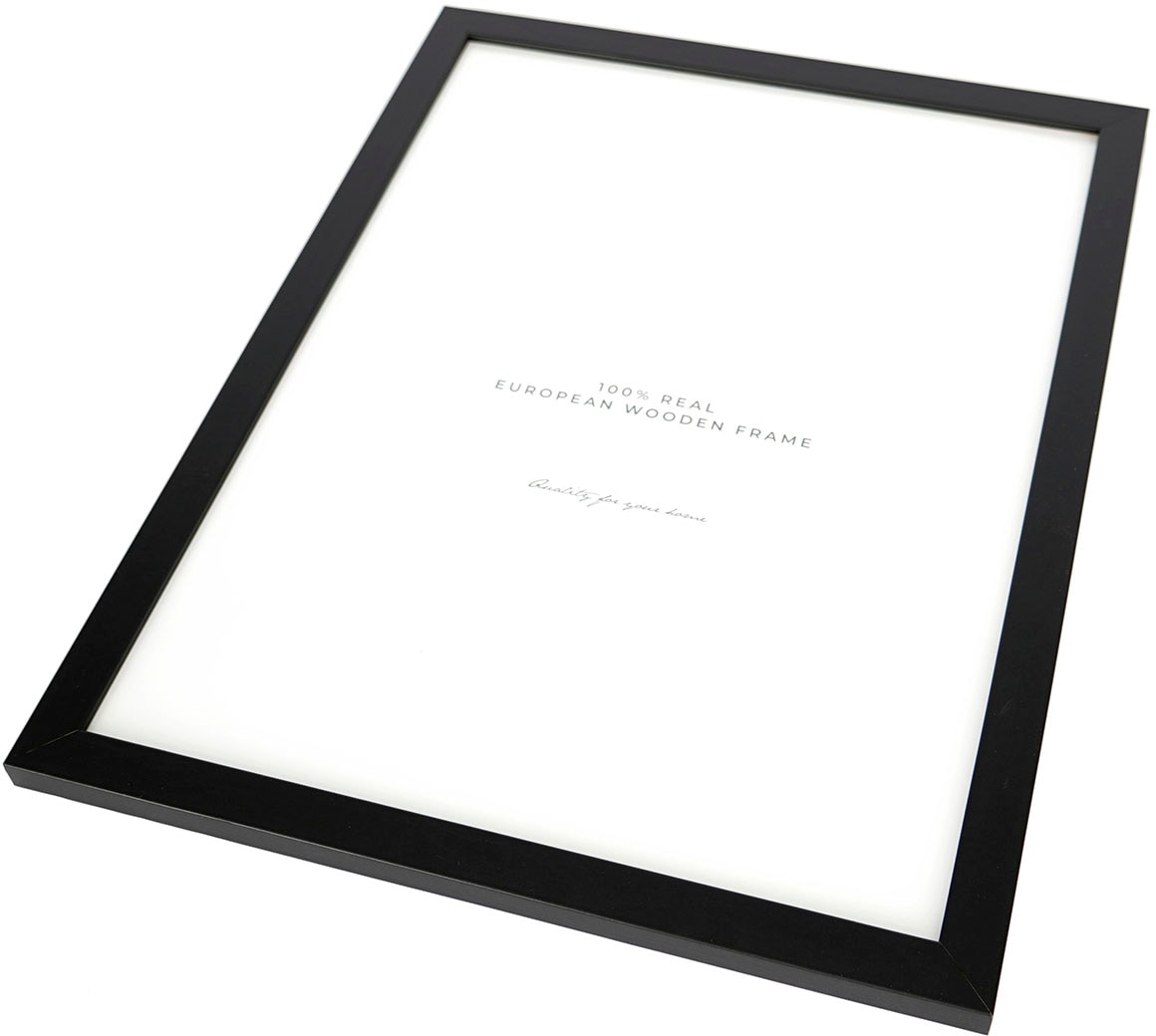 queence Bild »Aquarell Zeichnungen Blüten«, (1 St.), HD Premium Poster-Druck inkl. Holzrahmen - 3er Set