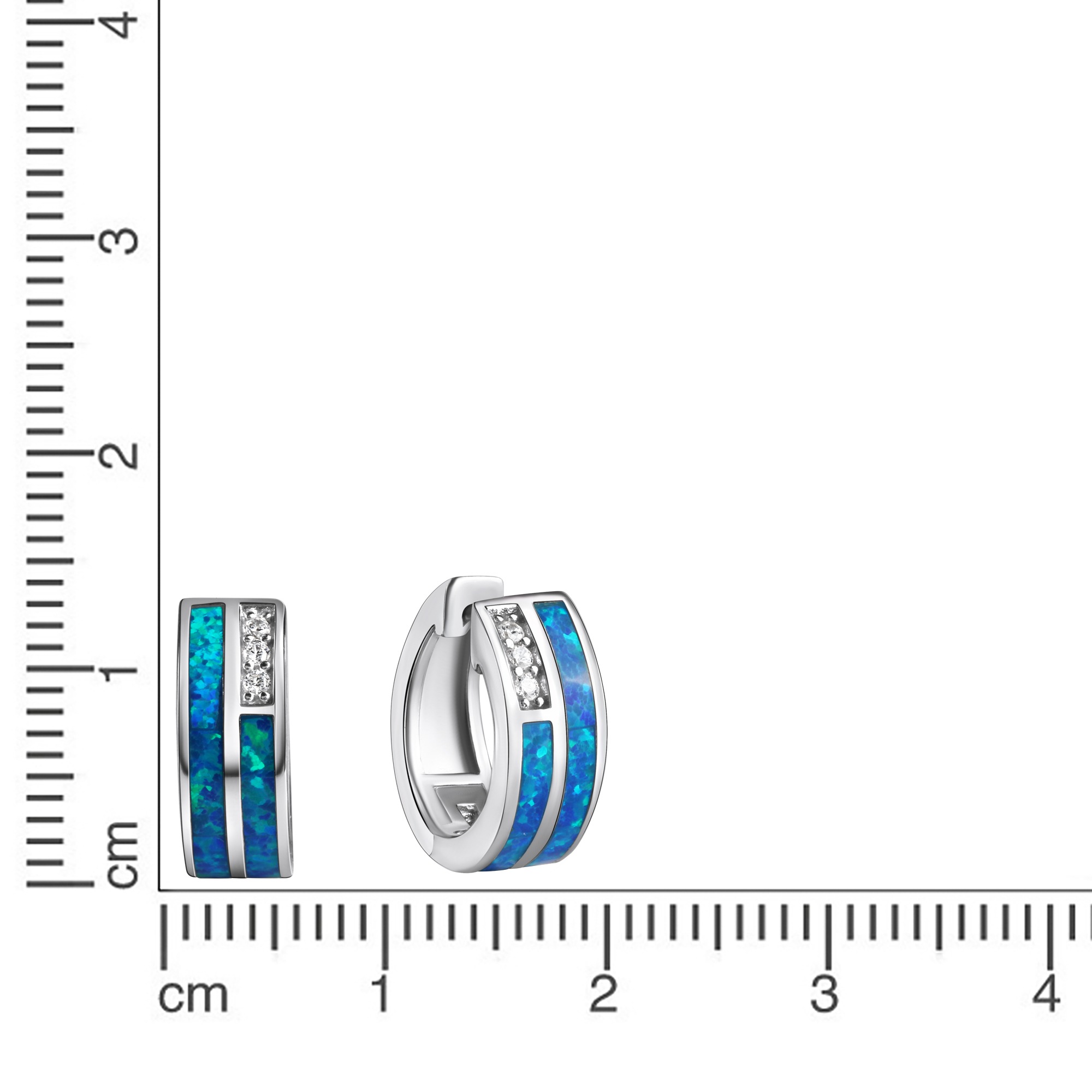 Vivance Paar Creolen »925-Sterling Silber rhodiniert Zirkonia«