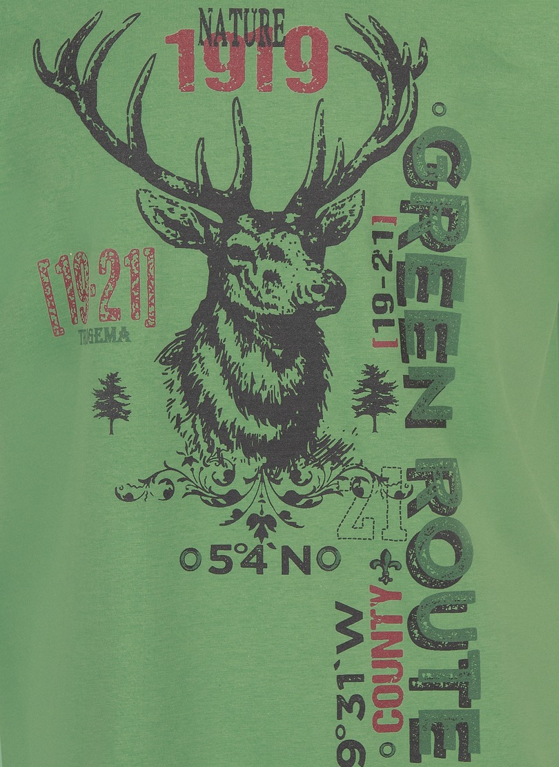 Trigema T-Shirt »TRIGEMA T-Shirt in Öko-Qualität mit Hirsch-Motiv« ▷  bestellen | BAUR