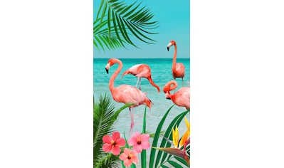 Strandtuch »Flamingo«, (1 St.), mit Flamingos