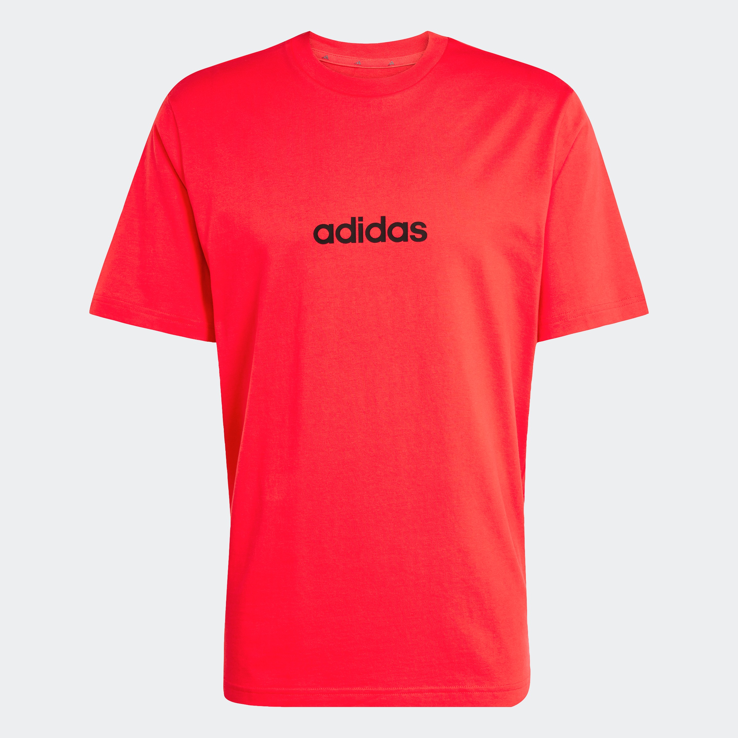 adidas Sportswear T-Shirt »ESSENTIALS LINEAR SINGLE JERSEY« überschnittene Schultern, Kurzarmdesign, aus Baumwolljersey