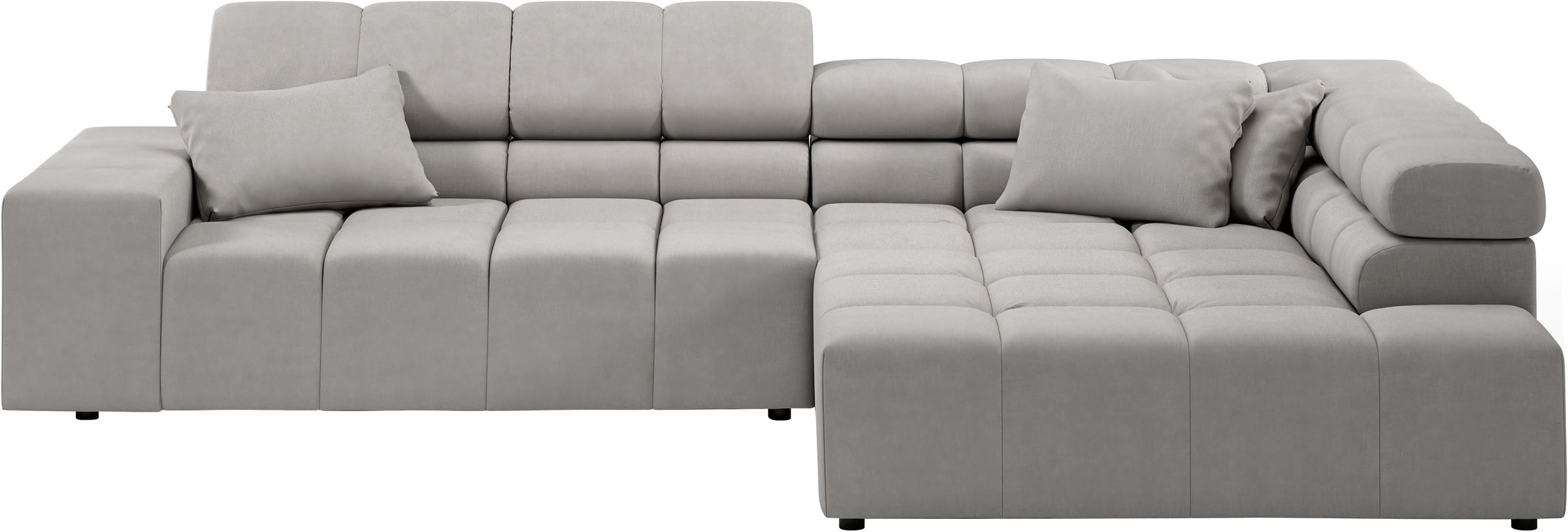 INOSIGN Ecksofa »Ancona incl. Kopfteilverstellung, Breite 319cm, L-Form«, wahlweise motorische Sitztiefenverstellung, auch in Cord + Easy Care