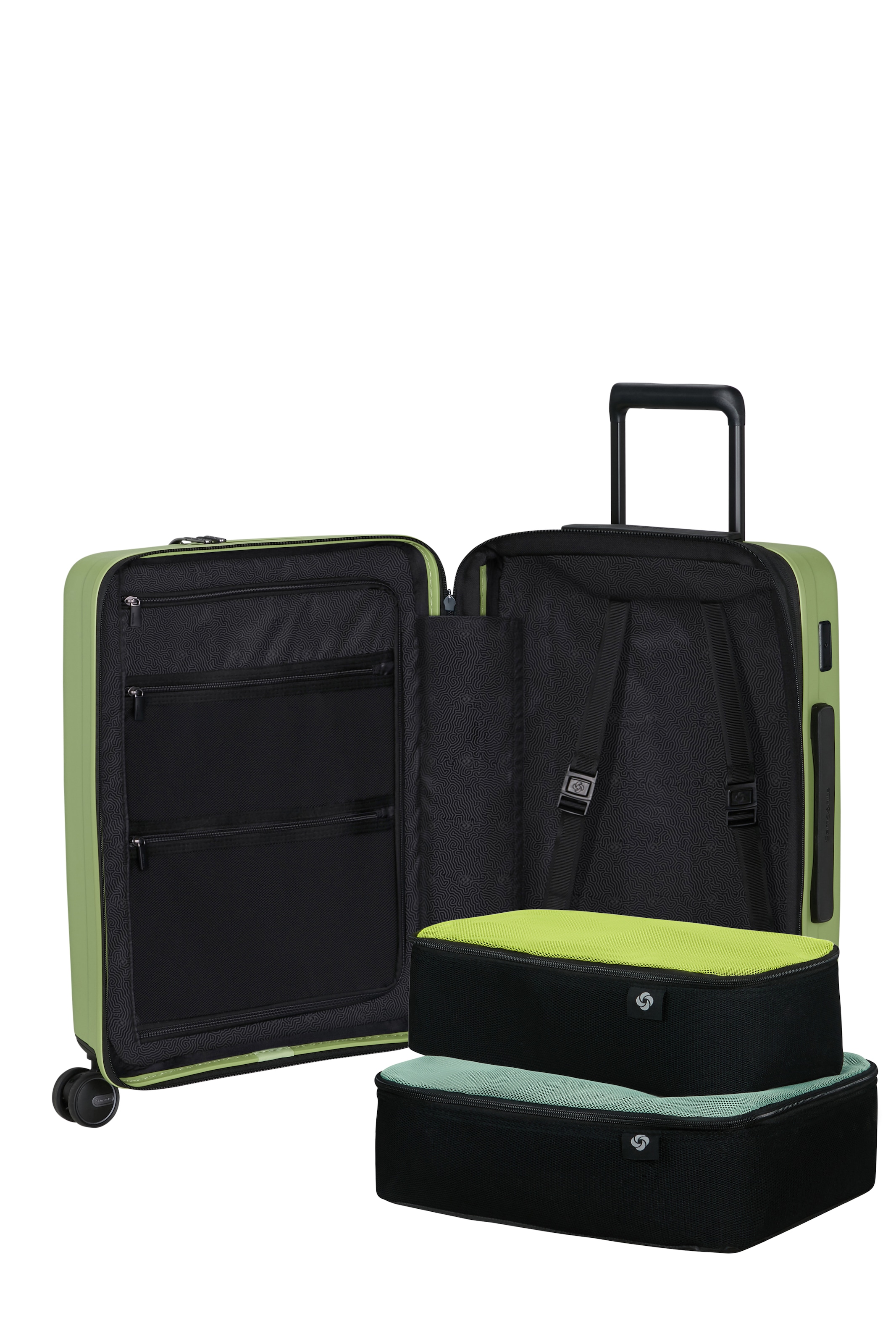Samsonite Hartschalen-Trolley »RESTACKD, verschiedene Größen und Farben« mit Packtaschen,  42 l 4 Rollen für Urlaub, Reise, Ferien und Geschäftsreise, mit Volumenerweiterung