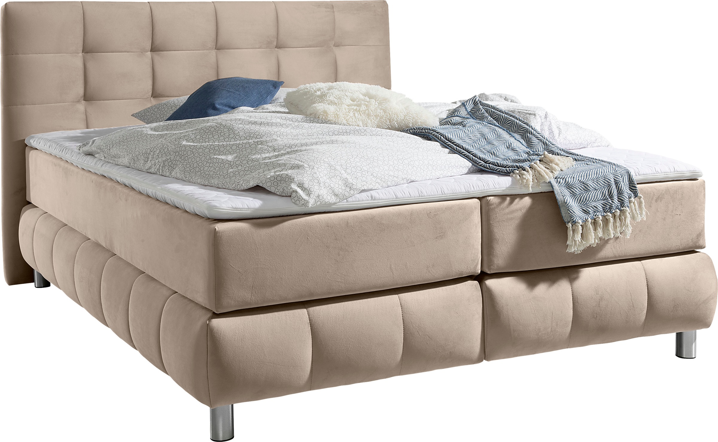 Home affaire Boxspringbett "Salo" incl. Topper, 6 Breiten, 2 Härtegrade, TF günstig online kaufen