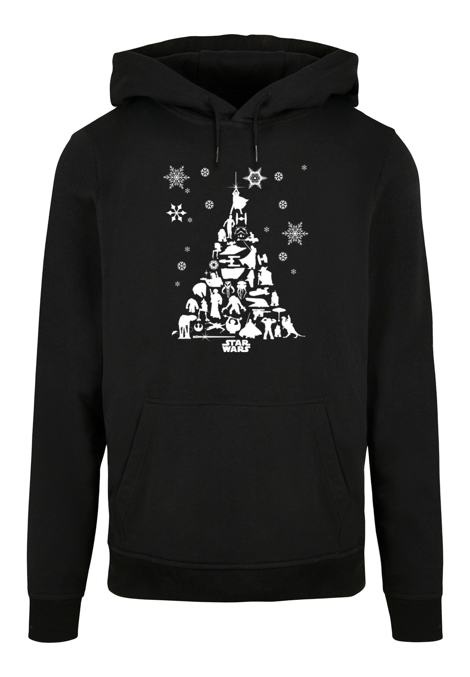 F4NT4STIC Rundhalspullover "F4NT4STIC Herren Star Wars Christmas Tree with Basic Hoody"