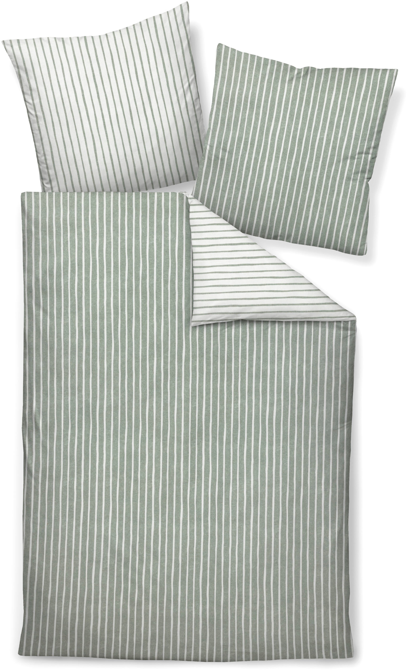 Janine Wendebettwäsche "Feinbiber65170 08" mit Reissverschluss günstig online kaufen