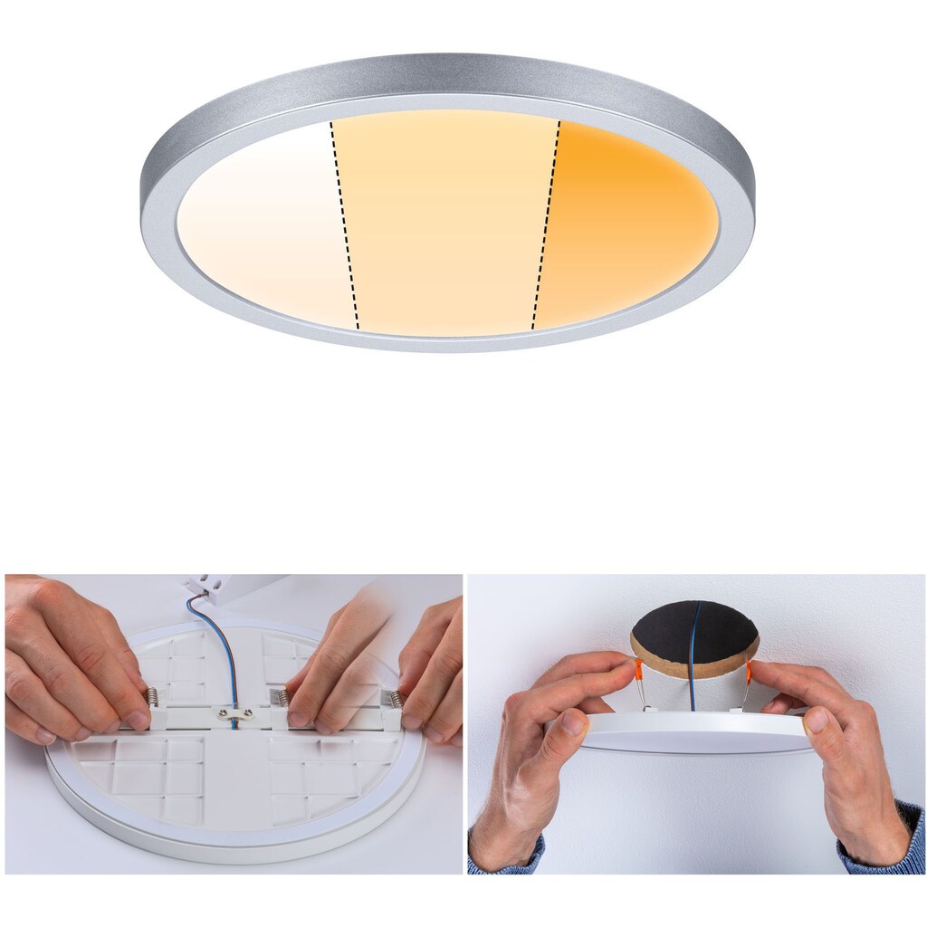 Paulmann LED Bad-Einbauleuchte »Areo«, Schutzart IP44, WarmDim-Stepschaltung, Ø 17,5 cm, inkl. LED Leuchtmittel