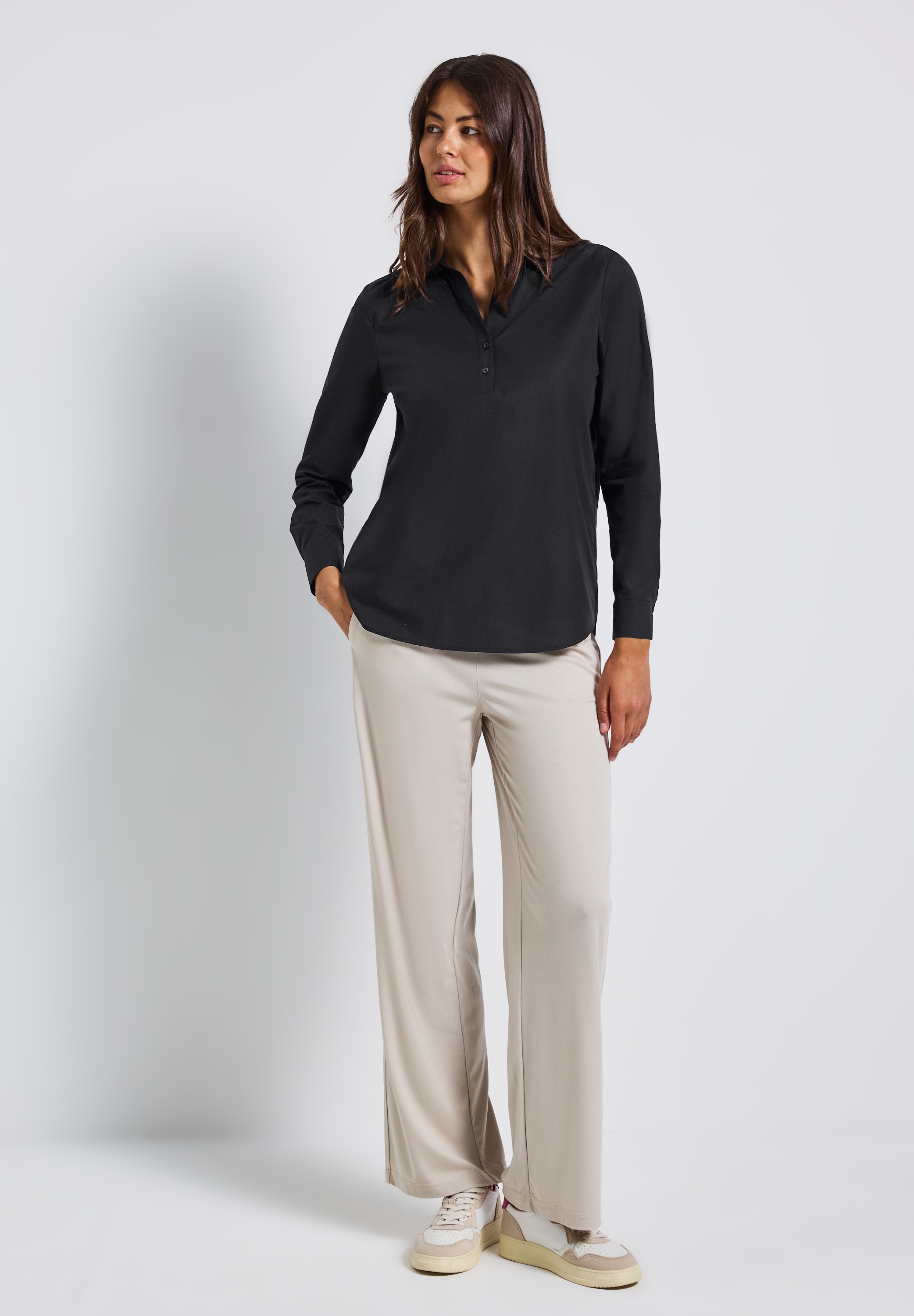 STREET ONE Hemdbluse, aus reiner Baumwolle