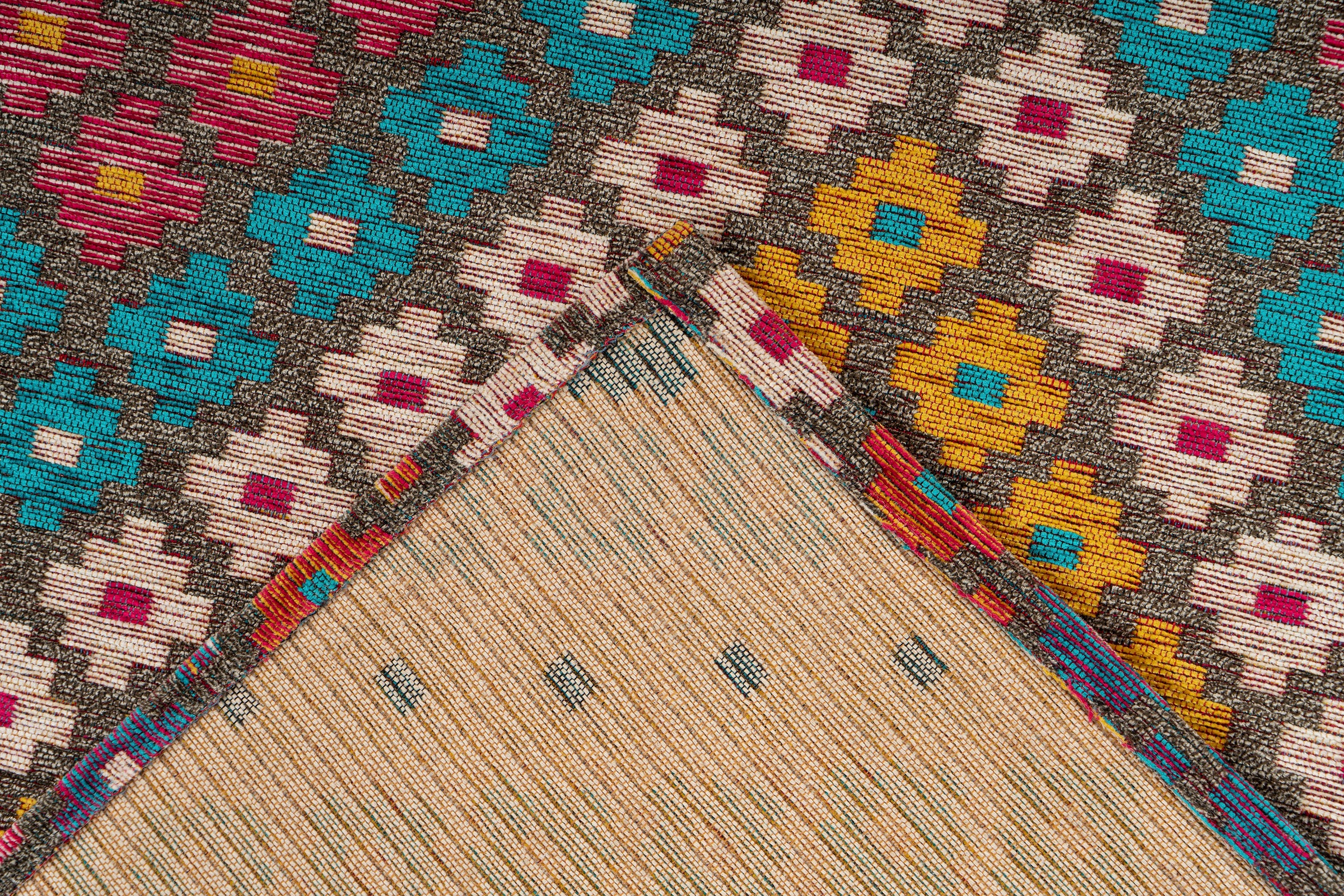 Teppich PADIRO "Primavera 225", bunt (multi), B:160cm H:5mm L:230cm, Baumwolle, Chenille, Polyester, Teppiche, Teppich, Flachgewebe 3