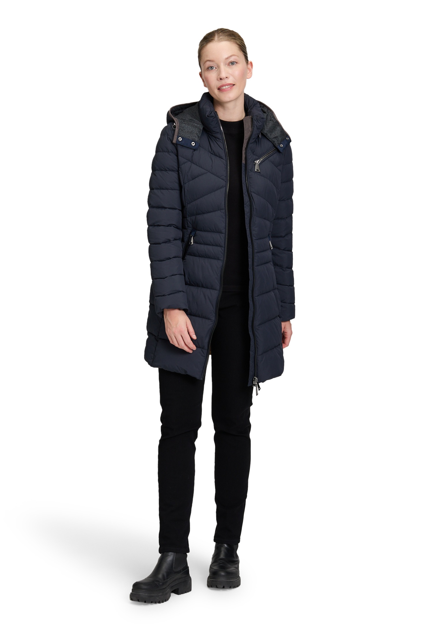 Gil Bret Steppjacke »Gil Bret Damen Steppmantel mit abnehmbarer Kapuze«, mit Kapuze